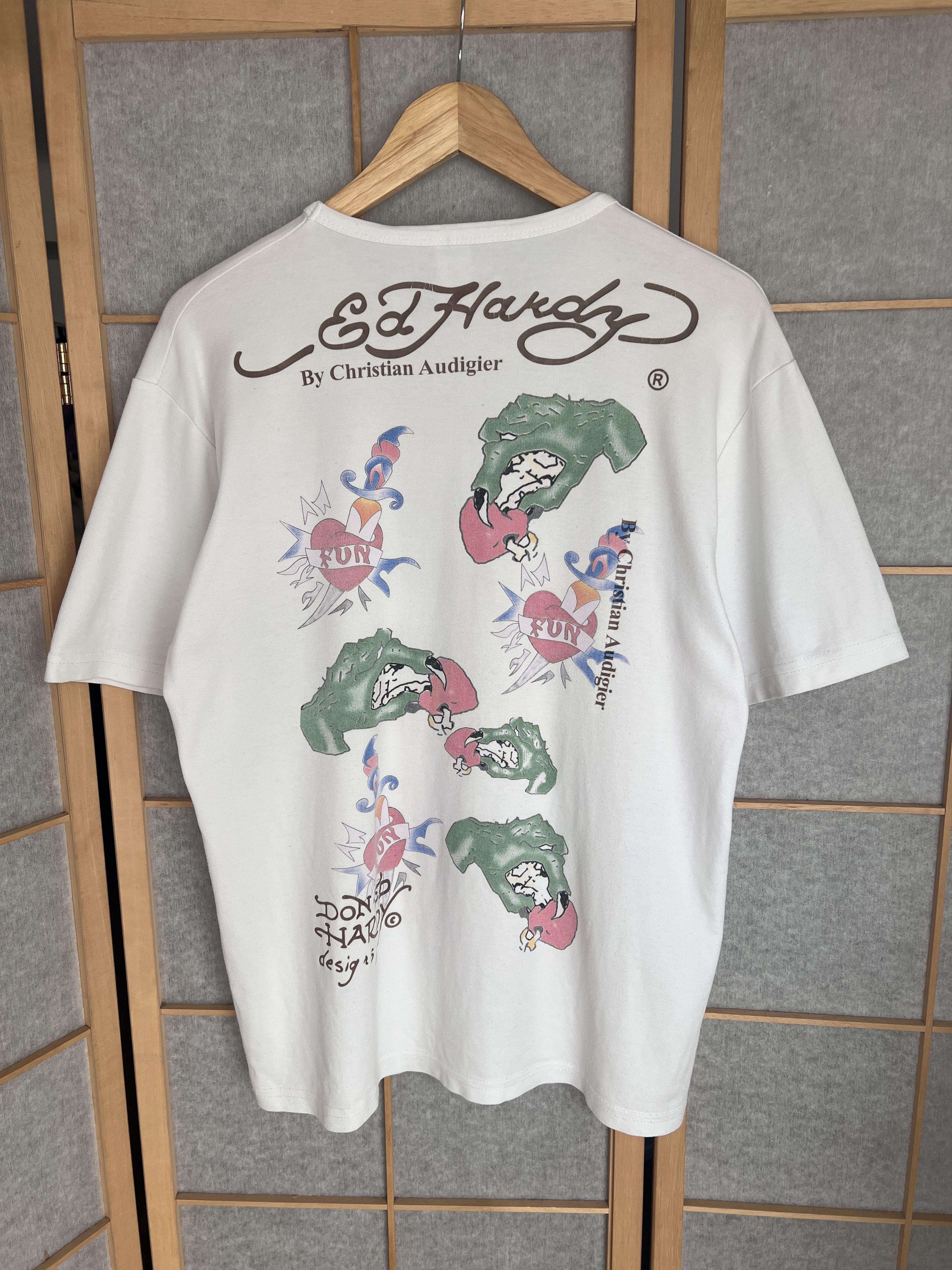 Ed Hardy Crazy Ed Hardy Superstar Rhinestones vintage printed t shirt Size US XL / EU 56 / 4 - 3 Thumbnail