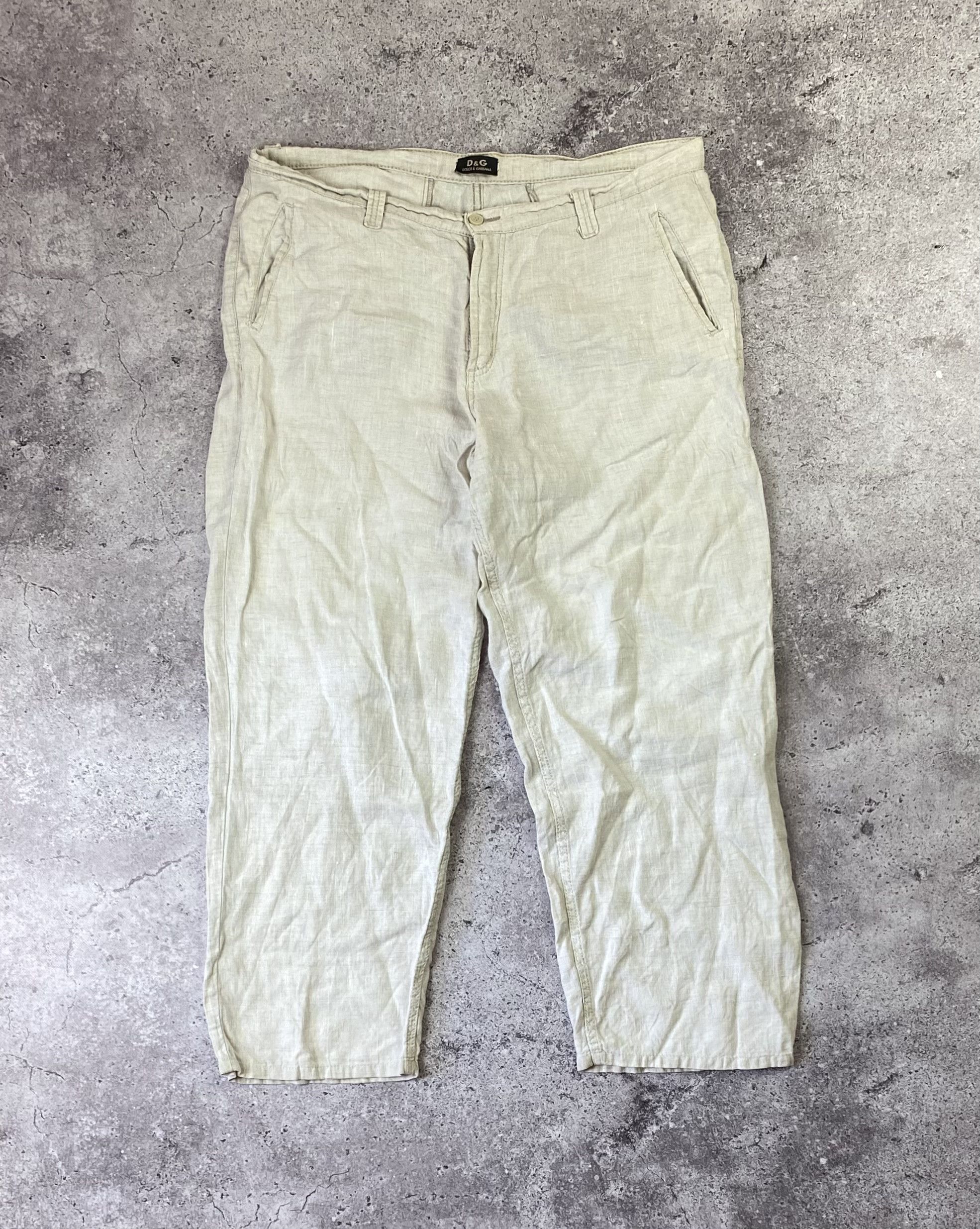 Vintage Dolce Gabbana Linen Rap Baggy Jeans Pants