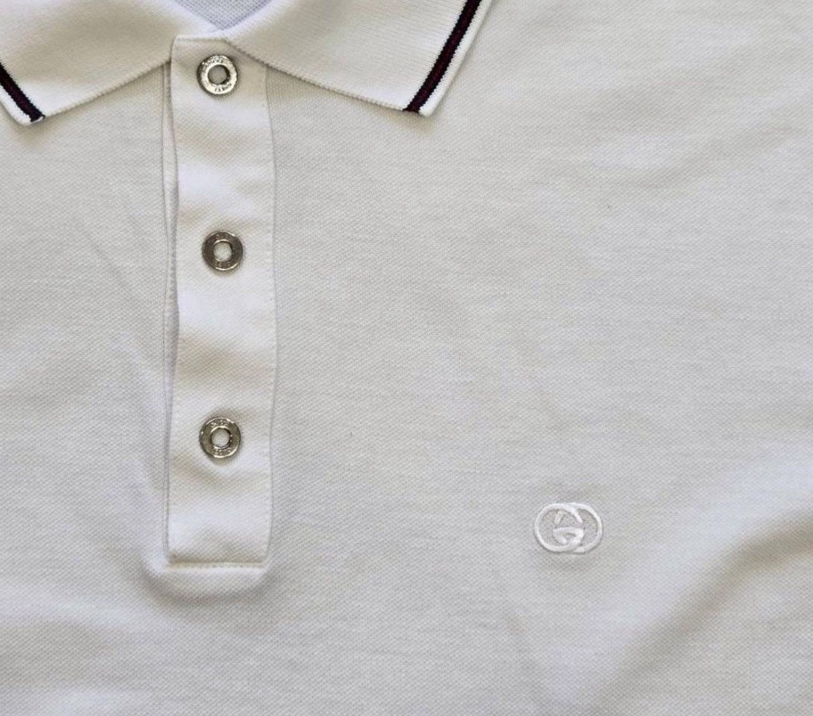 Gucci Embroidery Interlock Logo Polo T-Shirt Size US M / EU 48-50 / 2 - 4 Thumbnail