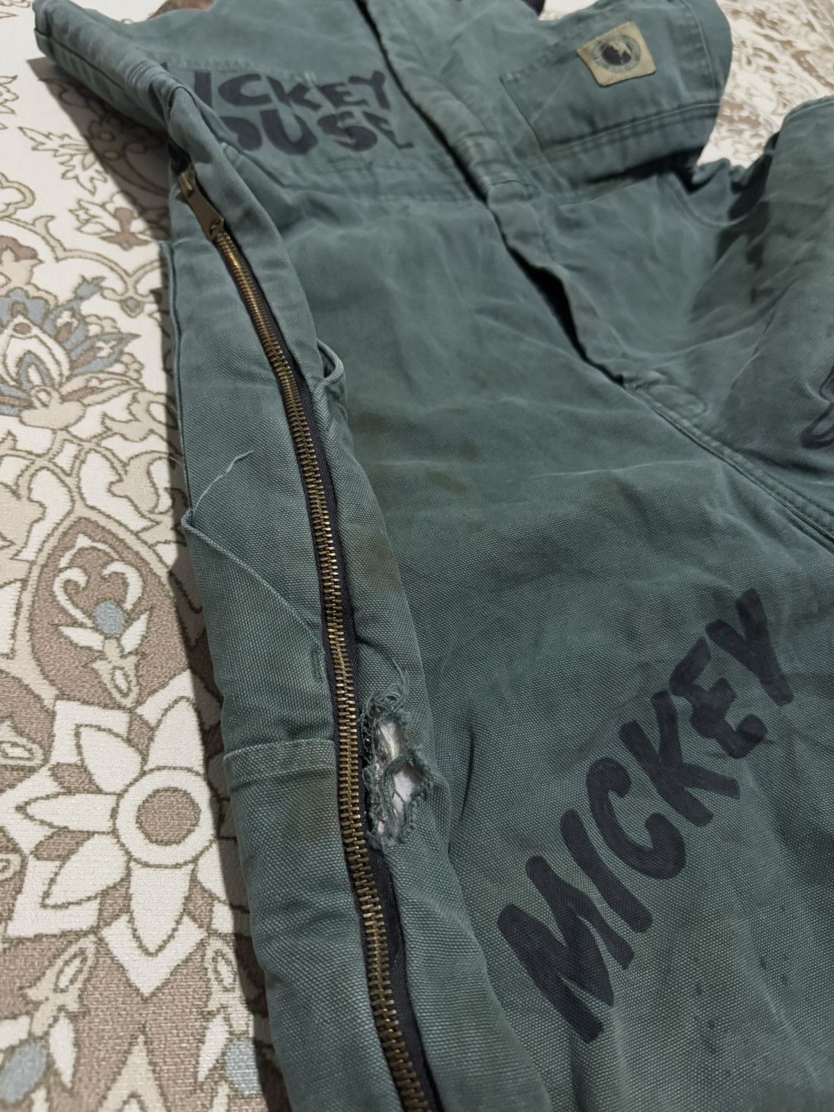 Mickey Mouse × Vintage 🇺🇸 Vtg Berne Apparel x Mickey Mouse Zipper Coverall Size US 36 / EU 52 - 11 Thumbnail
