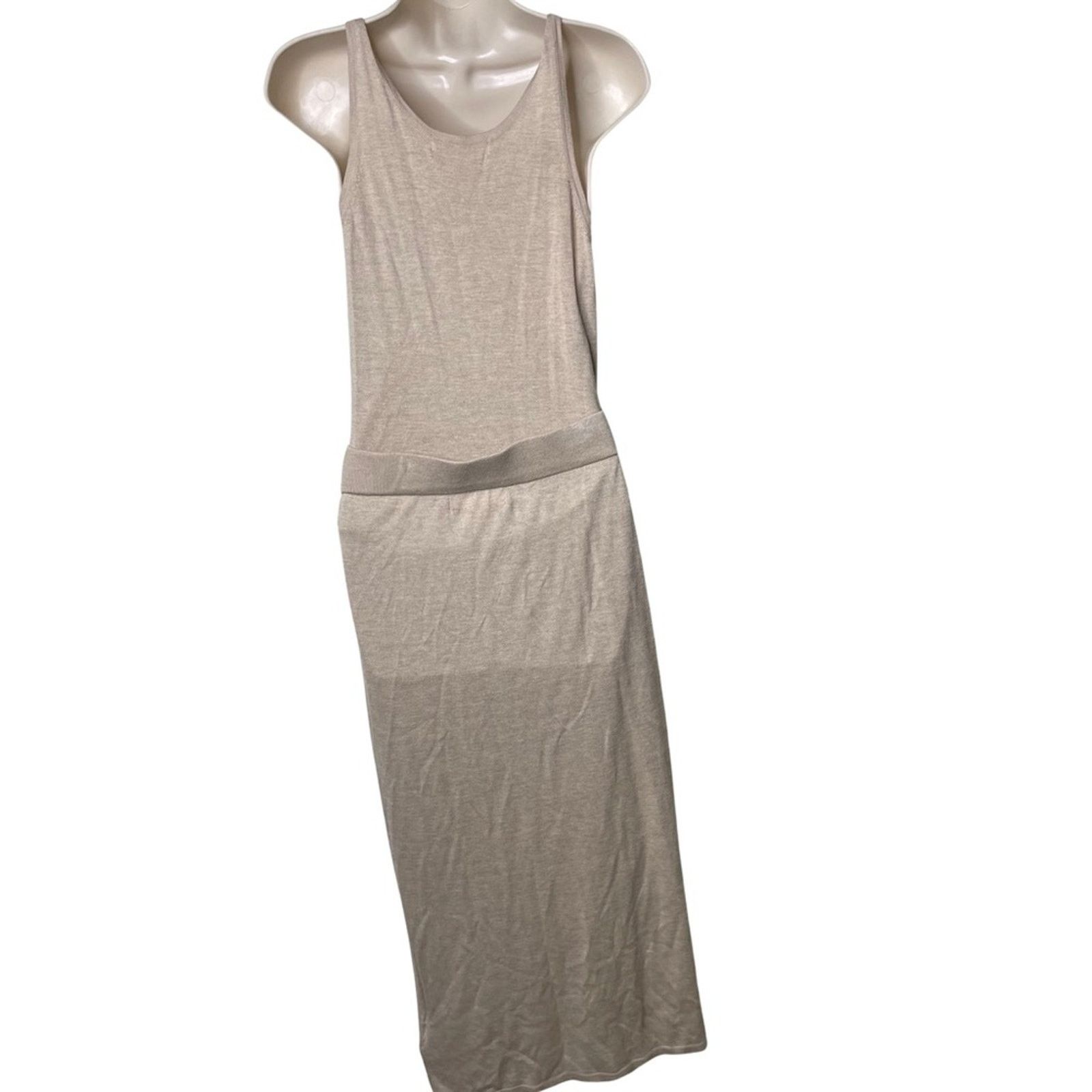 Michael Kors Sand lightweight knit 2 Ps set tank maxi skirt