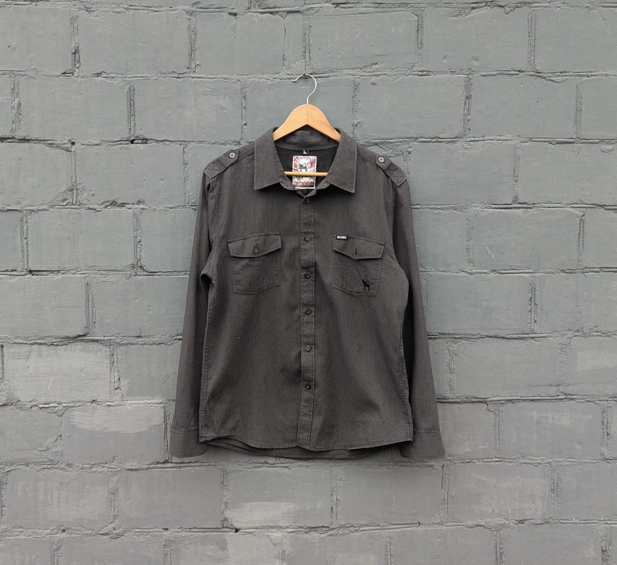 Mambo Mambo Corduroy Military Style Baggy Overshirt Embroidered Size US L / EU 52-54 / 3 - 1 Thumbnail