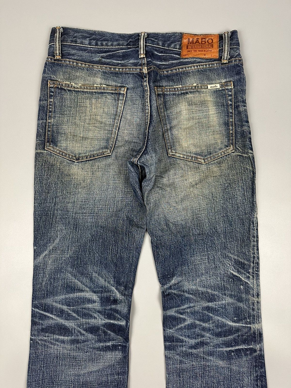 Japanese Brand Vintage Mabo International Whiskered Flared Denim Size US 31 - 6 Thumbnail