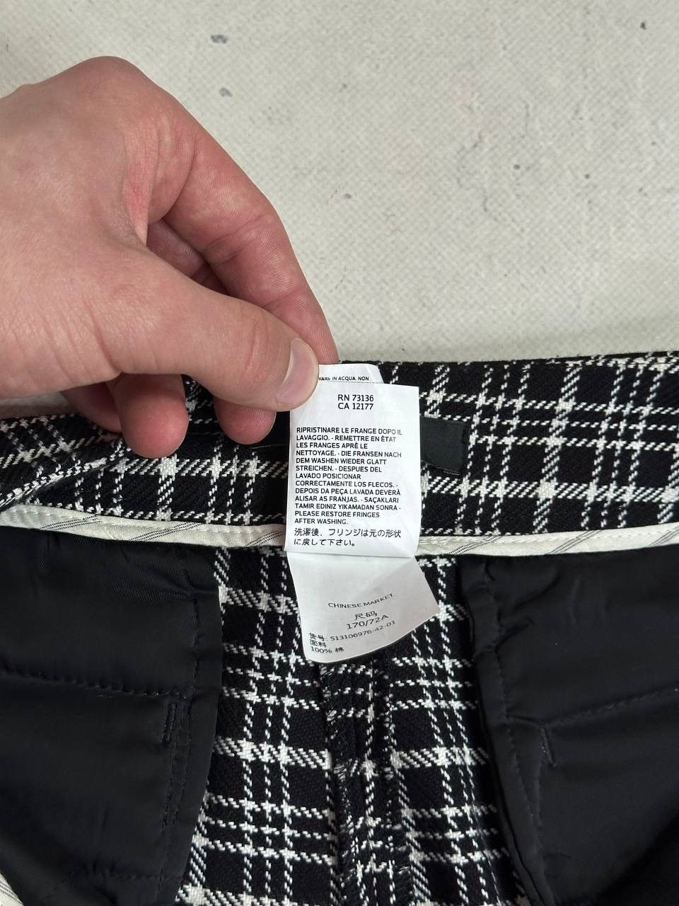 Weekend Max Mara Max Mara Weekend Check Pants Frayed Hem Cropped Trousers E38 Size 28" / US 6 / IT 42 - 8 Thumbnail