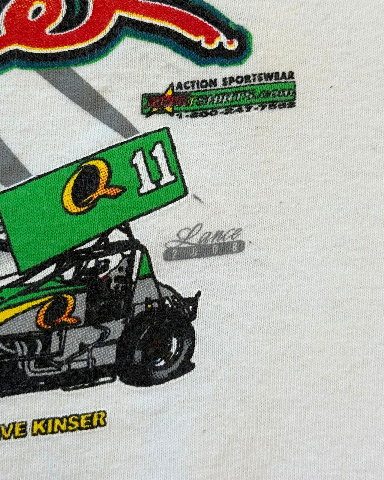 Vintage Rare 2008 Signed Steve Kinser Sprint Car Racing TShirt Small Size US S / EU 44-46 / 1 - 6 Thumbnail