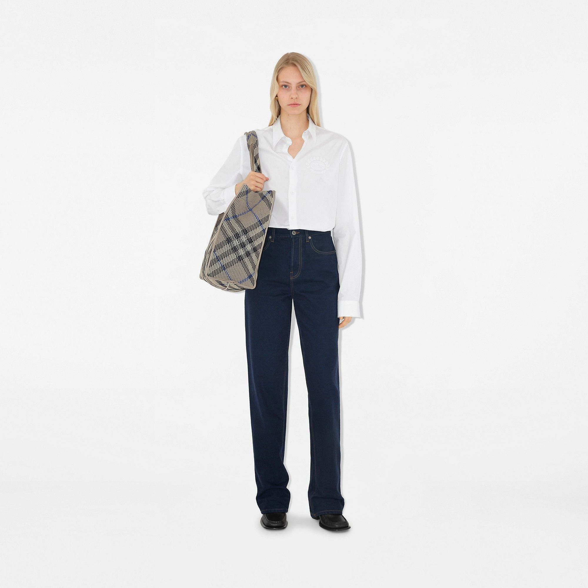 Burberry o1w1db10226 Size: OS / Medium Check Knitted Tote Bag Size ONE SIZE - 2 Thumbnail