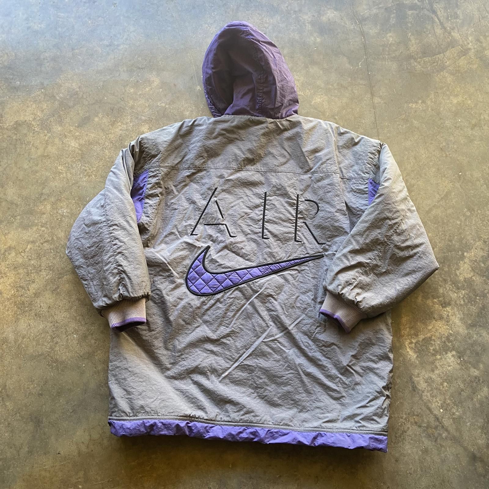 Nike × Vintage Vintage 90s Boxy Nike Zip Up Winter Coat Size XL Rare Size US XL / EU 56 / 4 - 4 Thumbnail