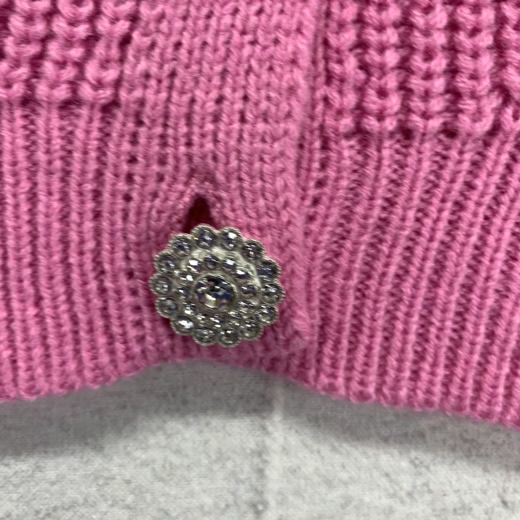 Fashion Nova VINTAGE Fashion Nova Women's Pink Cardigan Sweater Small Waffle-Knit Long Sleeve Acrylic Button 90s classic Size S / US 4 / IT 40 - 7 Thumbnail
