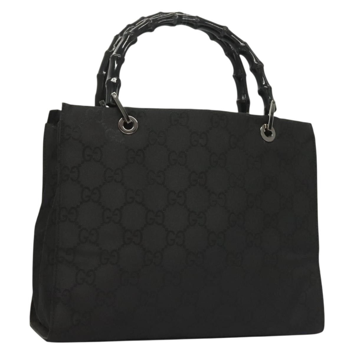 Gucci Gucci Vintage Bamboo Handle Tote GG Nylon Size ONE SIZE - 1 Thumbnail