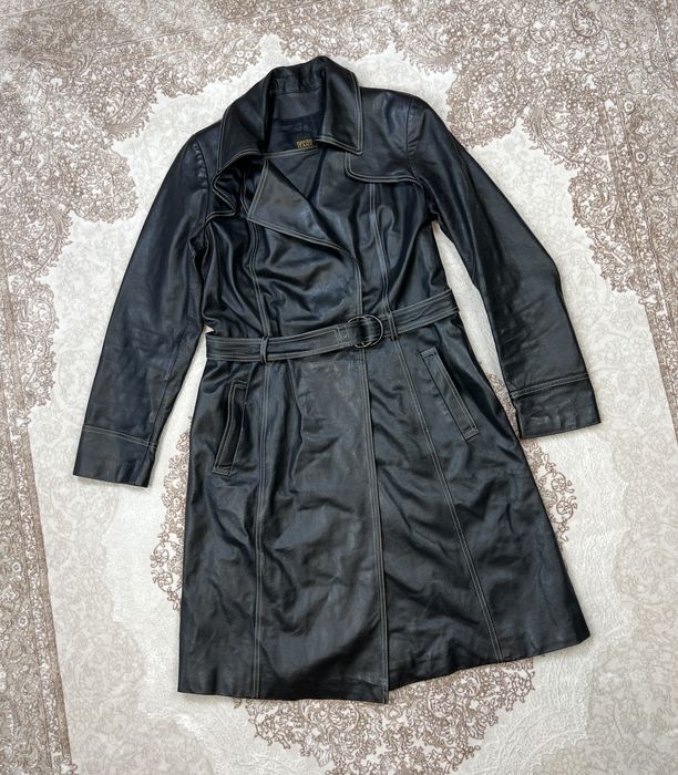 Vintage Vintage Plein Sud Jeans Heavy Leather Coat Belted Jacket | Grailed