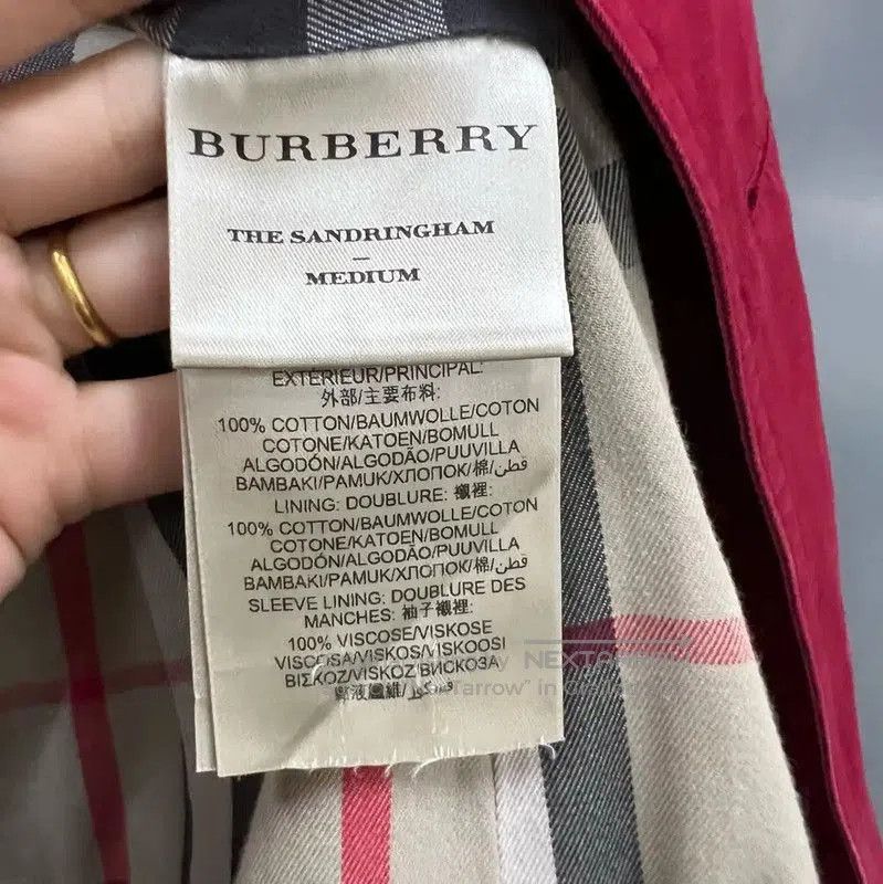 Burberry Burberry Red Cotton Mid-Length Women's Trench Coat. Size XXS / US 00 / IT 34 - 3 Thumbnail