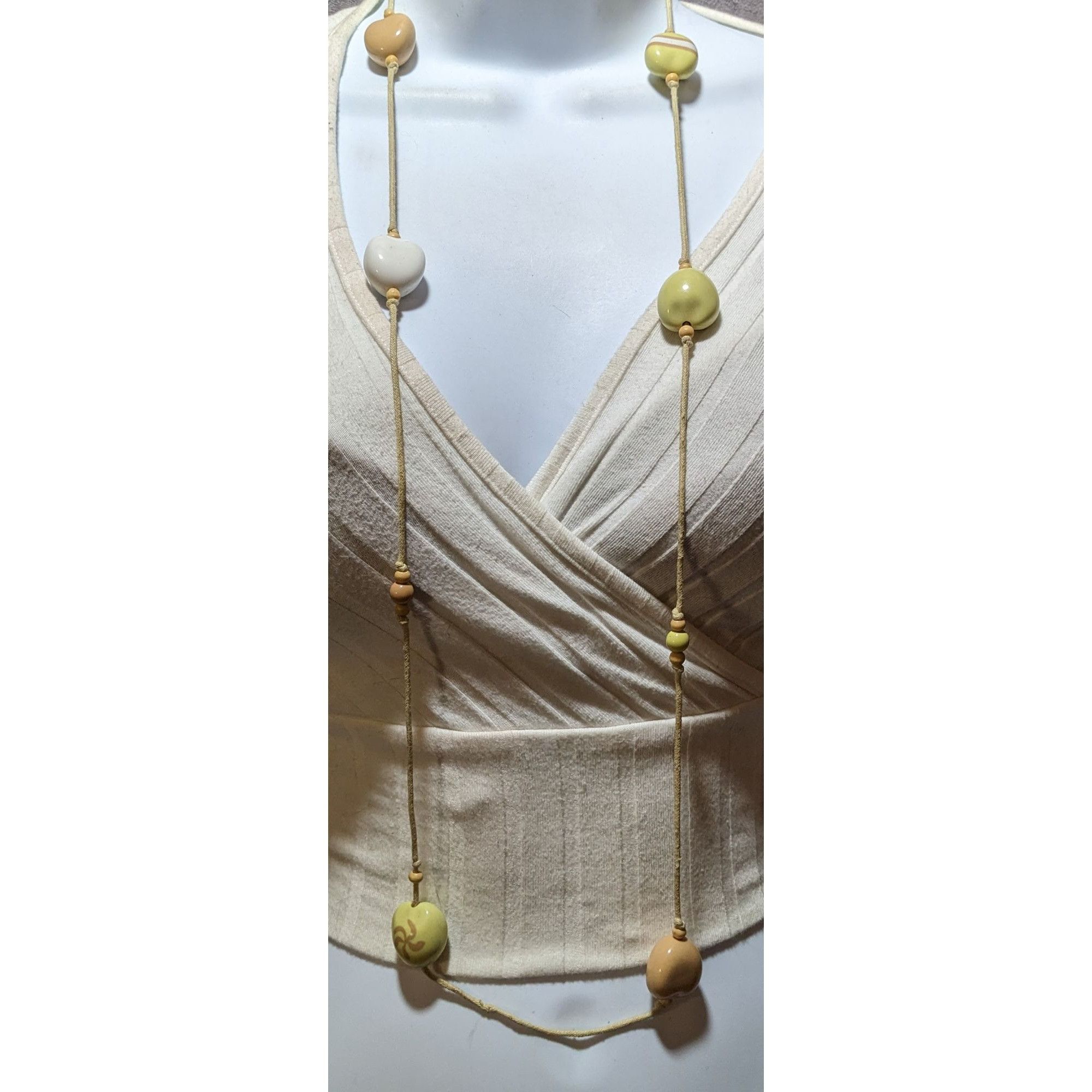 Other Vintage Floral Yellow Kukui Nut Necklace Size ONE SIZE - 5 Thumbnail