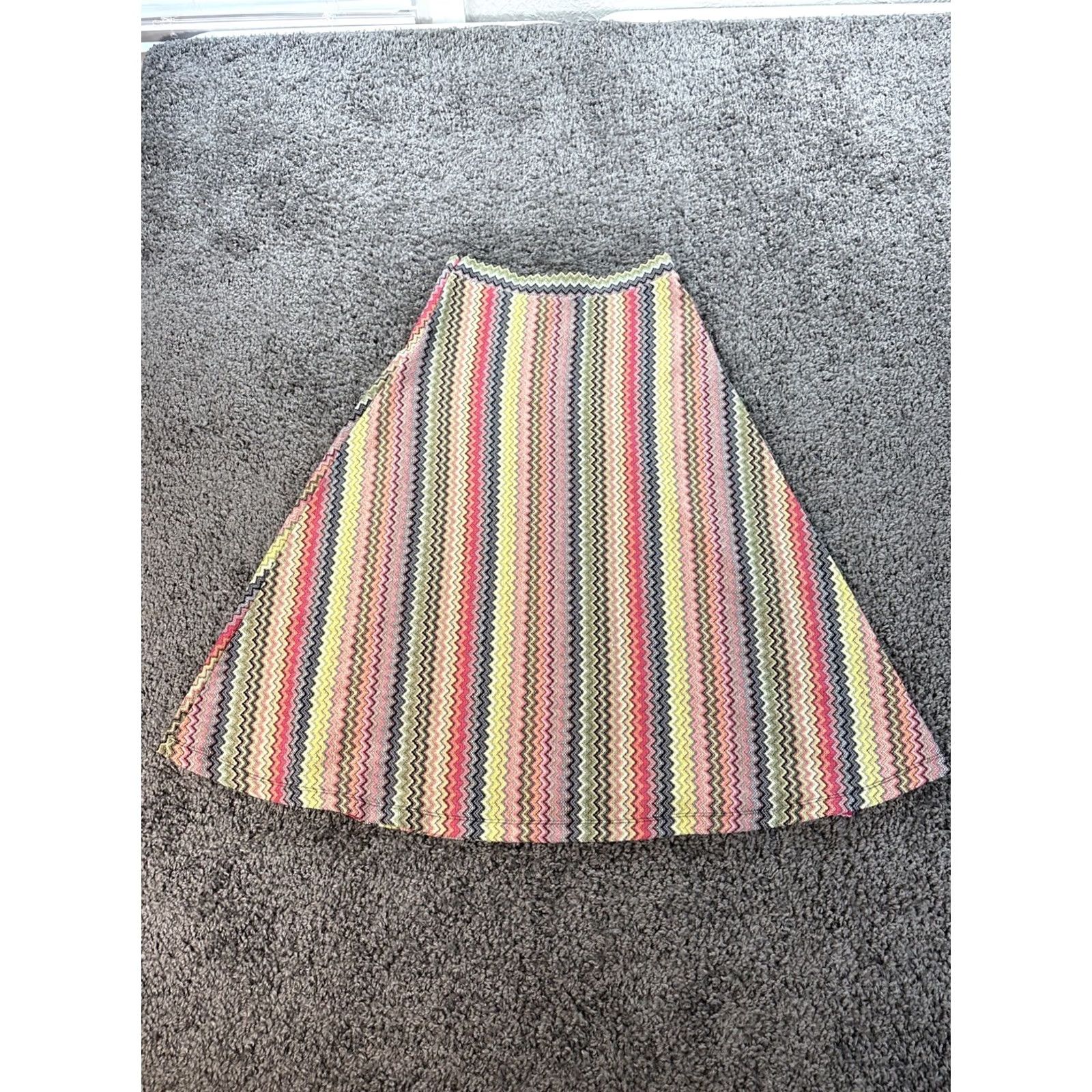Anthropologie Maeve by Anthropologie Arely Knit Midi Skirt Women’s M Multicolor Spring A-Line Knit Midi Skirt Womens Medium Maeve Anthropologie Size 32" / US 10 / IT 46 - 5 Thumbnail