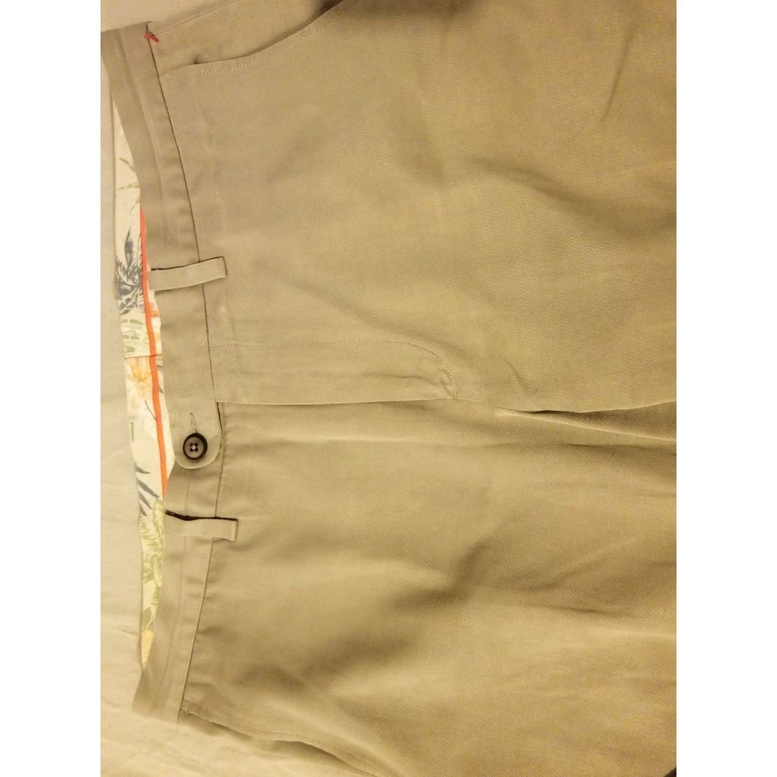Tommy Bahama VINTAGE Tommy Bahama Pants Mens Silk Khaki Beige 34x32 Dress Pants Inseam 32 Regular Male Shoe? Size US 34 / EU 50 - 4 Thumbnail