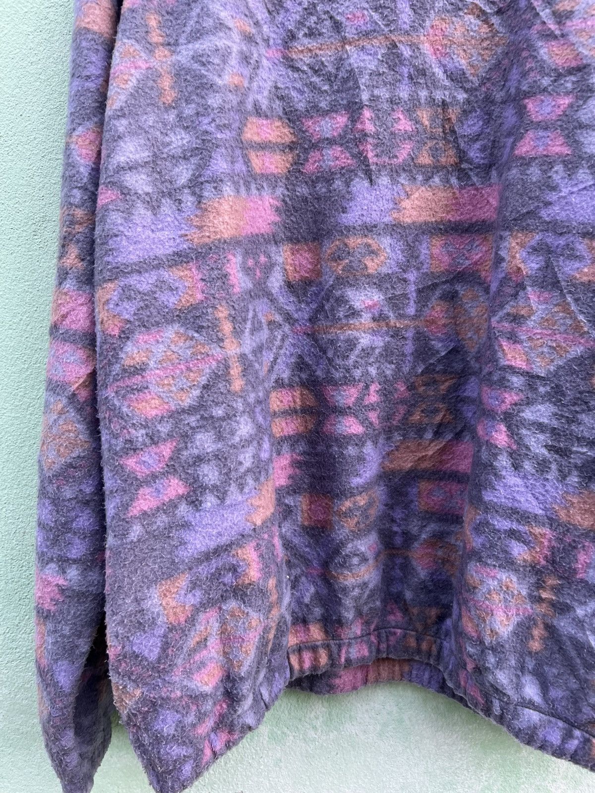 Vanson Leathers Vtg VANSON Sportswear Whistler Fleece Aztec Pattern Pullover Size US XL / EU 56 / 4 - 10 Thumbnail