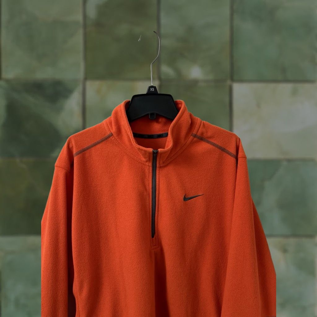 Nike Nike Track Jacket Mens L Orange Therma Fit Zip Fleece Pullover Pockets Size US L / EU 52-54 / 3 - 1 Thumbnail