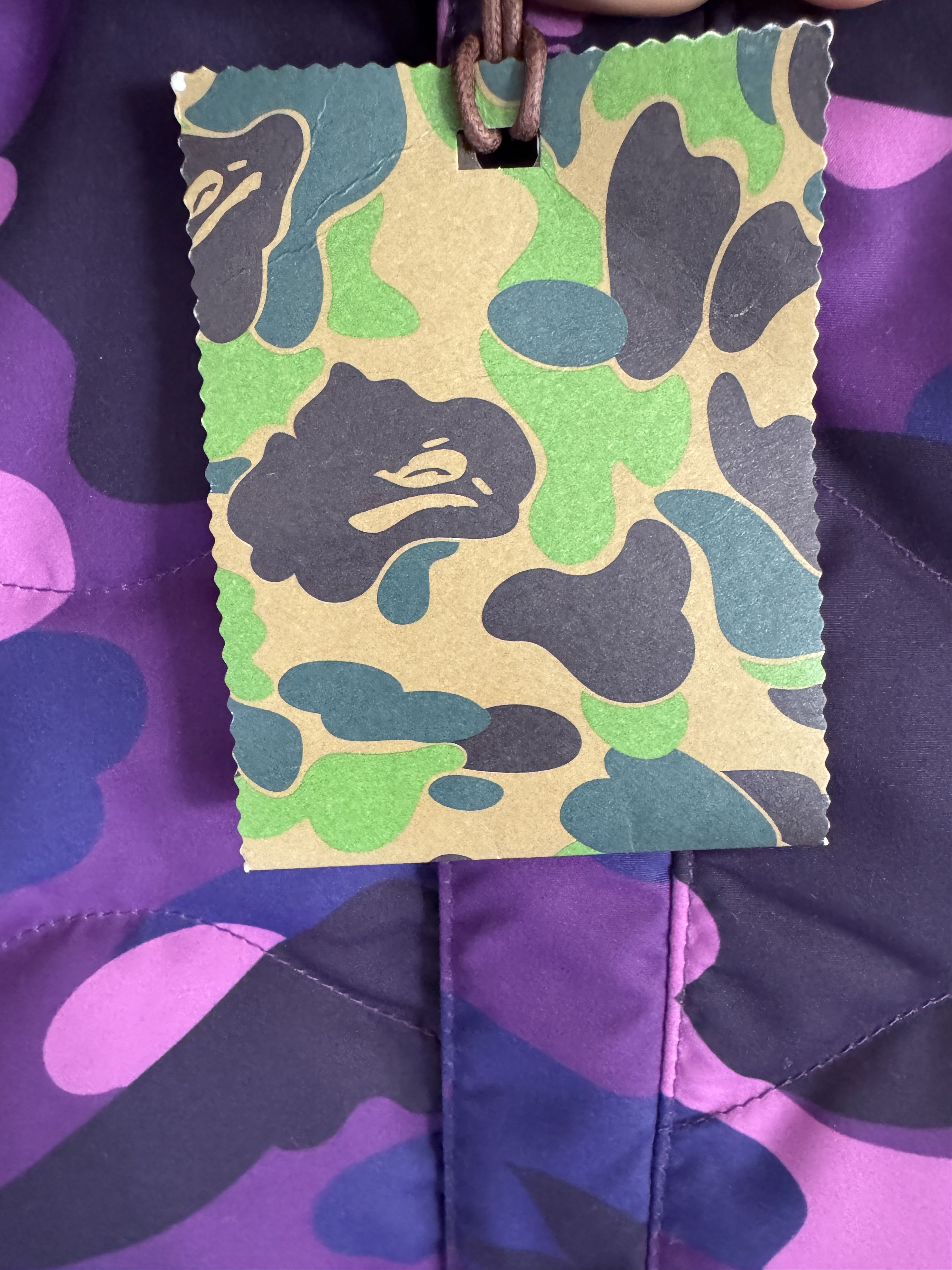 Bape Purple Color Camo Lightweight Down Jacket Size US XXL / EU 58 / 5 - 4 Thumbnail