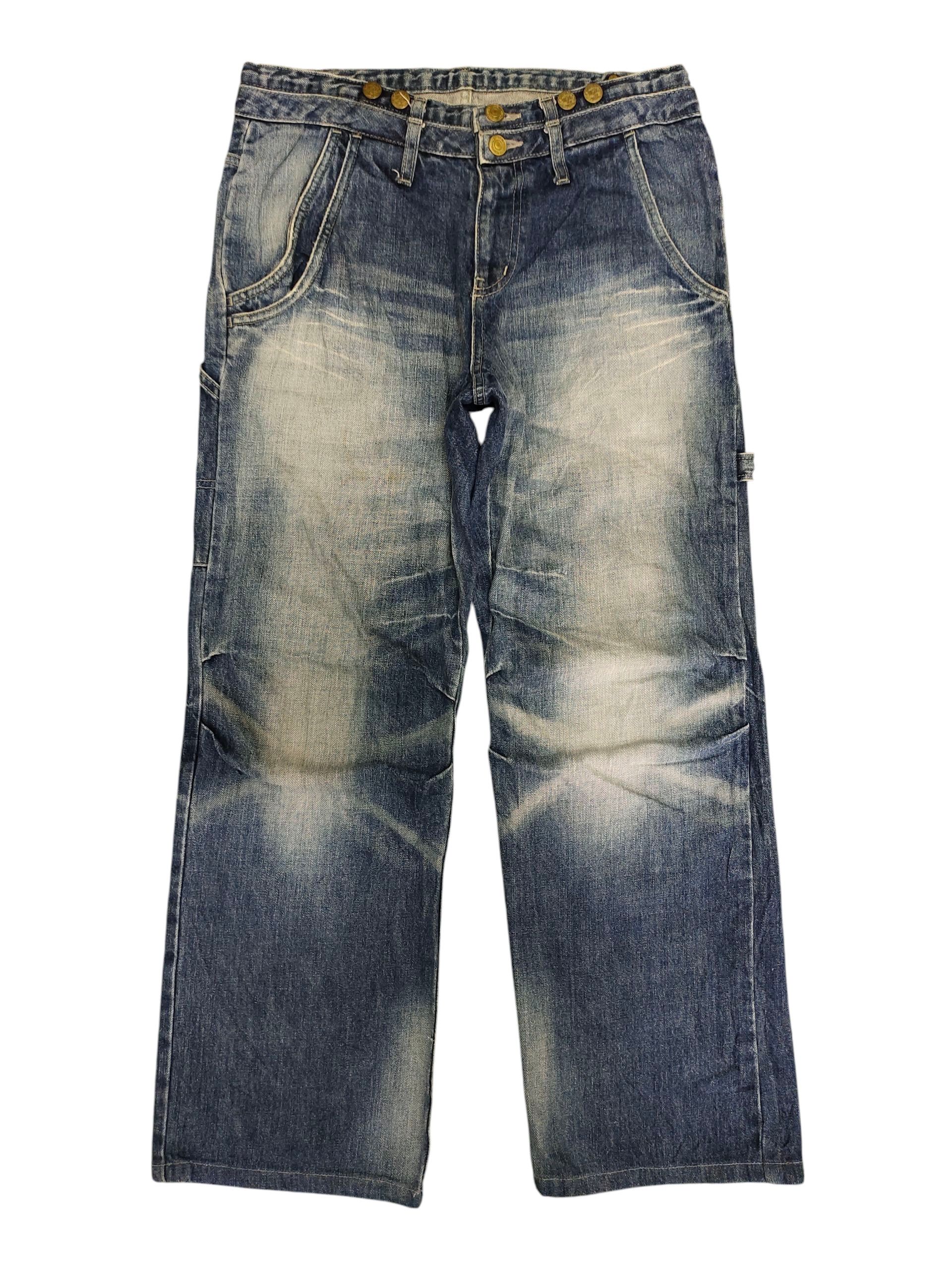 PPFM Ppfm Double Waist Button Back Carpenter Denim Jeans Size US 30 / EU 46 - 7 Thumbnail