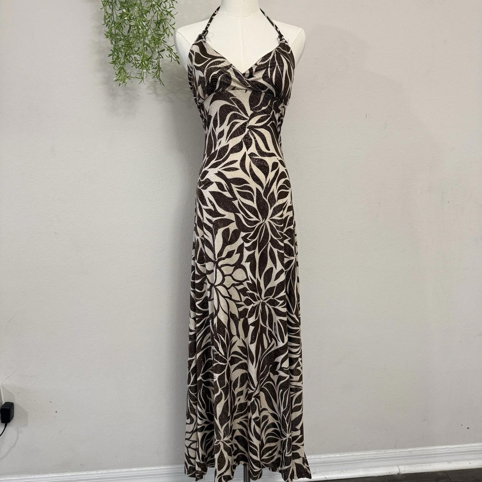 Designer Floral Y2K Body Central Medium Maxi Dress Size M / US 6-8 / IT 42-44 - 1 Thumbnail