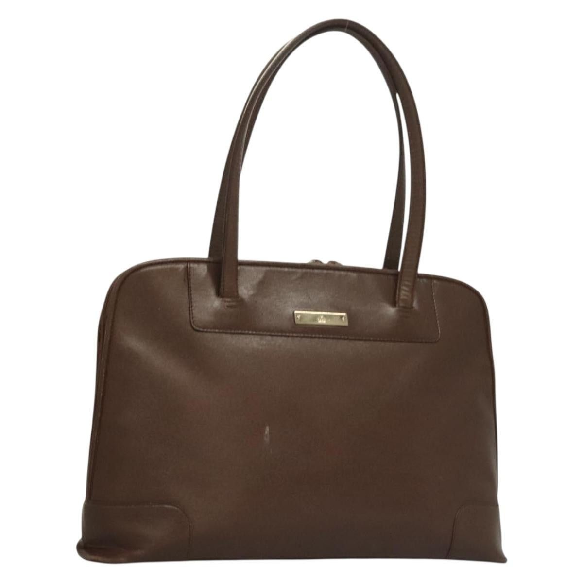 GUCCI Tote Bag Leather Brown