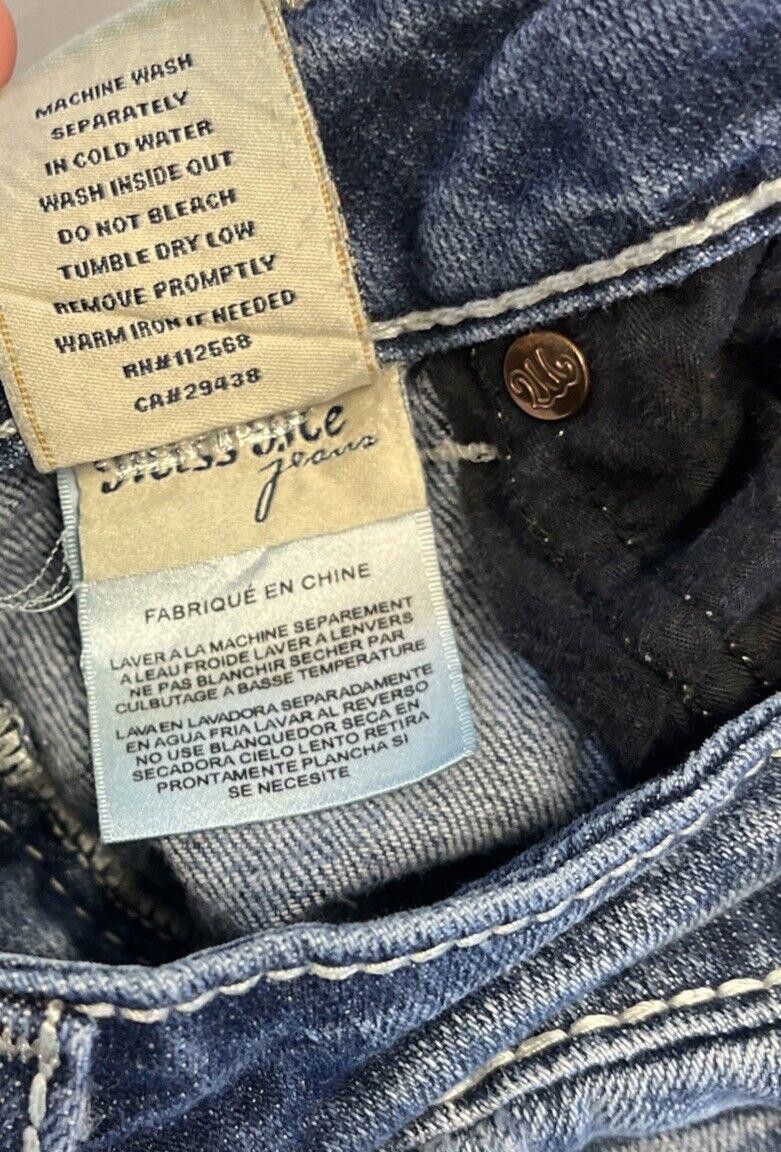 Designer MISS ME JW7132B Boot Rhinestone Bootcut Denim Jeans SIZE 28 Size 28" / US 6 / IT 42 - 5 Thumbnail