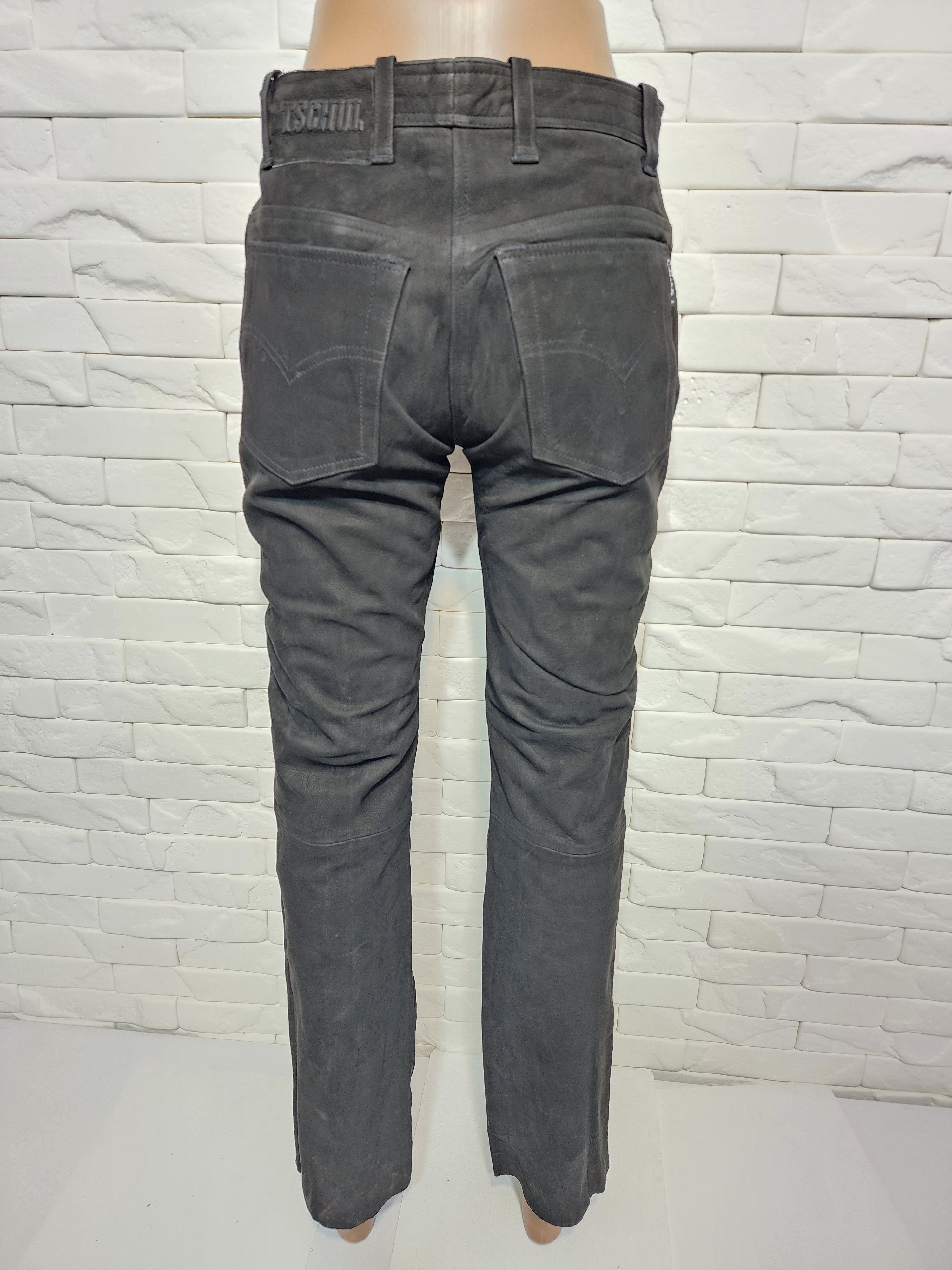 Genuine Leather Women's black pants made of genuine leather. Size 27" / US 4 / IT 40 - 5 Thumbnail