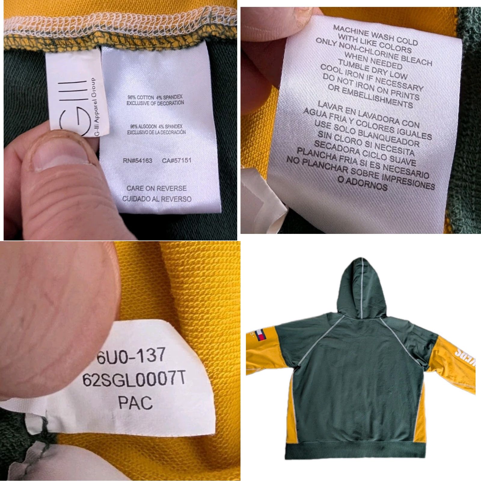 Tommy Hilfiger VINTAGE Tommy Hilfiger Women's Green Bay Packers Full Zip Hooded Sweatshirt Jacket XL Size XL / US 12-14 / IT 48-50 - 10 Thumbnail