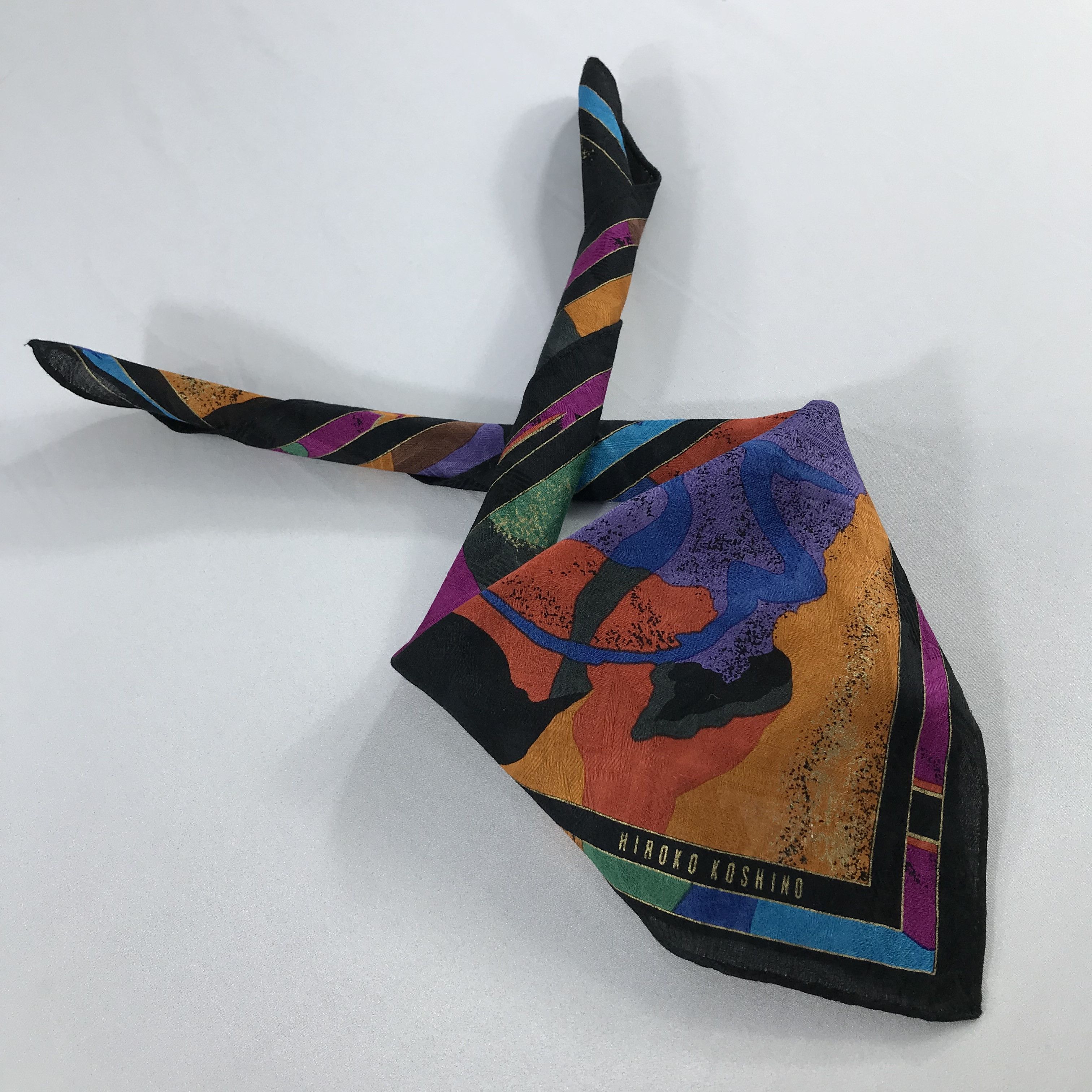 Hiroko Koshino Homme × Vintage Hiroko Koshino Bandana / Handkerchief / Neckerchief - S2492 Size ONE SIZE - 4 Thumbnail