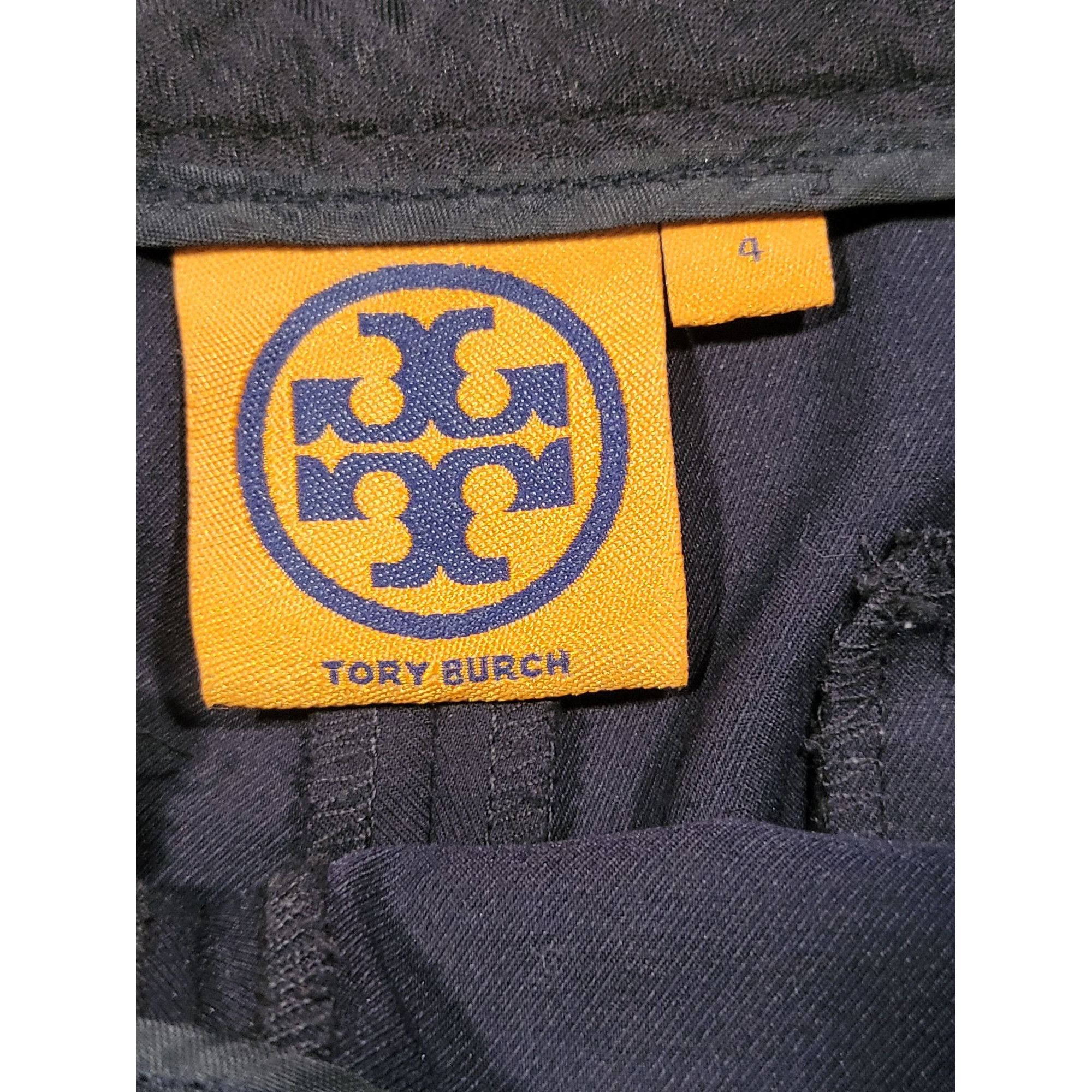 Tory Burch Tory Burch Pants Women Sz 4 Ankle Navy Blue Side Zip Designe Size 27" / US 4 / IT 40 - 6 Thumbnail