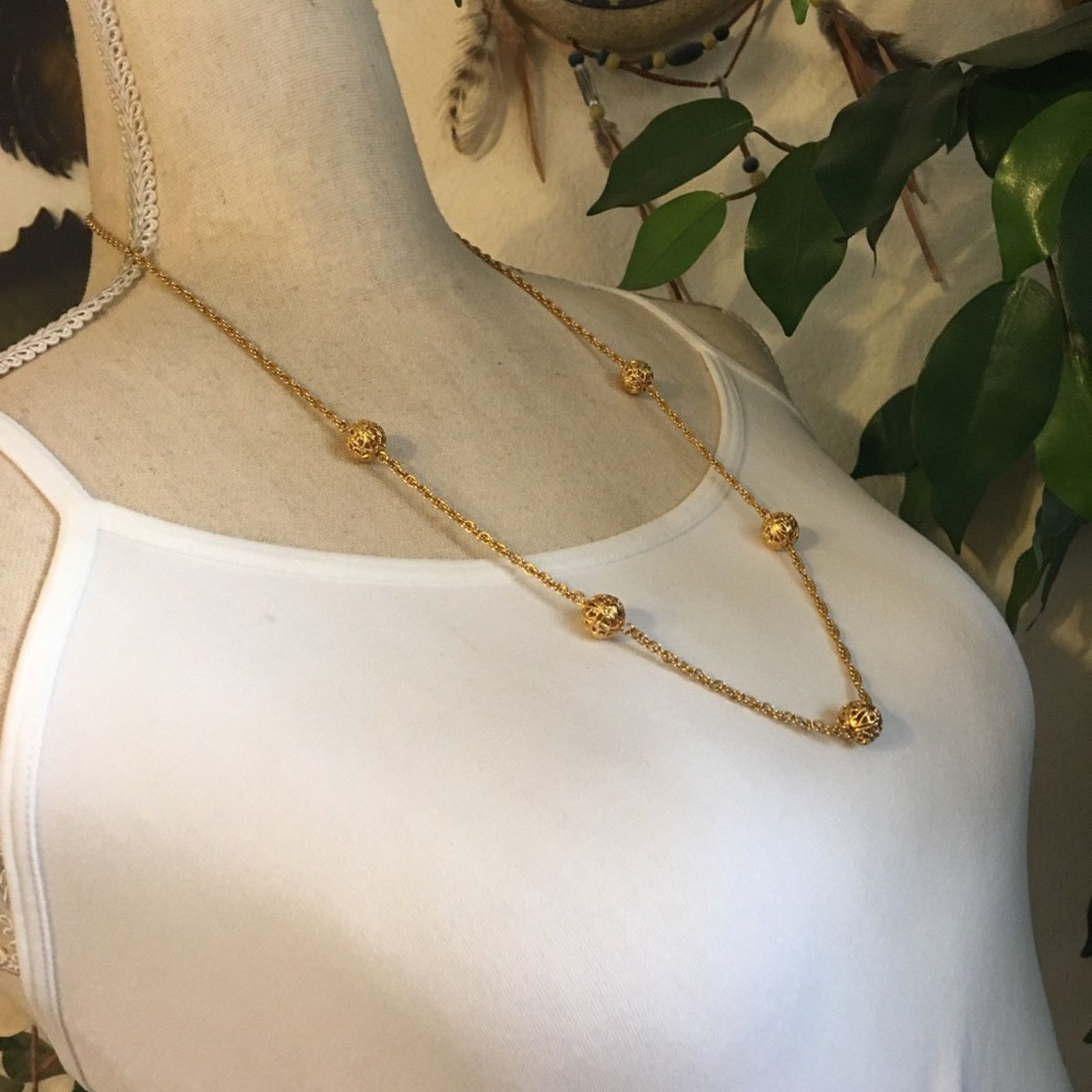 Vintage Vintage 70s-80s gold filigree ball jewelry set Size ONE SIZE - 4 Thumbnail