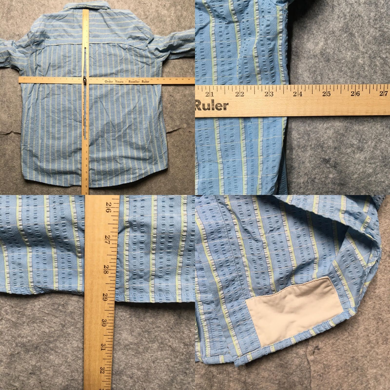 Patagonia Patagonia Shirt Mens Large Blue Stripe Snap Front Vented Fishing STY52315 Pucker Size US L / EU 52-54 / 3 - 8 Thumbnail