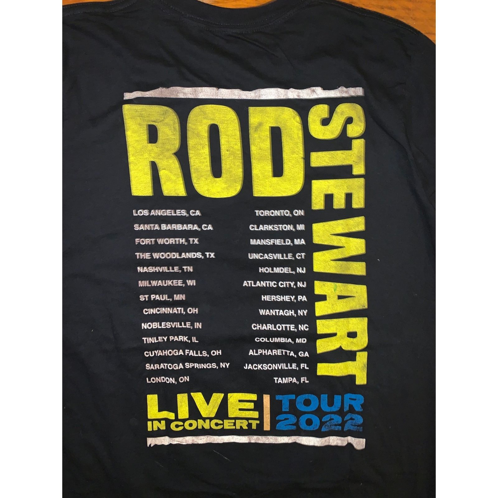 Band Tees Rod Stewart 2022 Live Tour T Shirt Black Made in USA Large Size US L / EU 52-54 / 3 - 2 Thumbnail