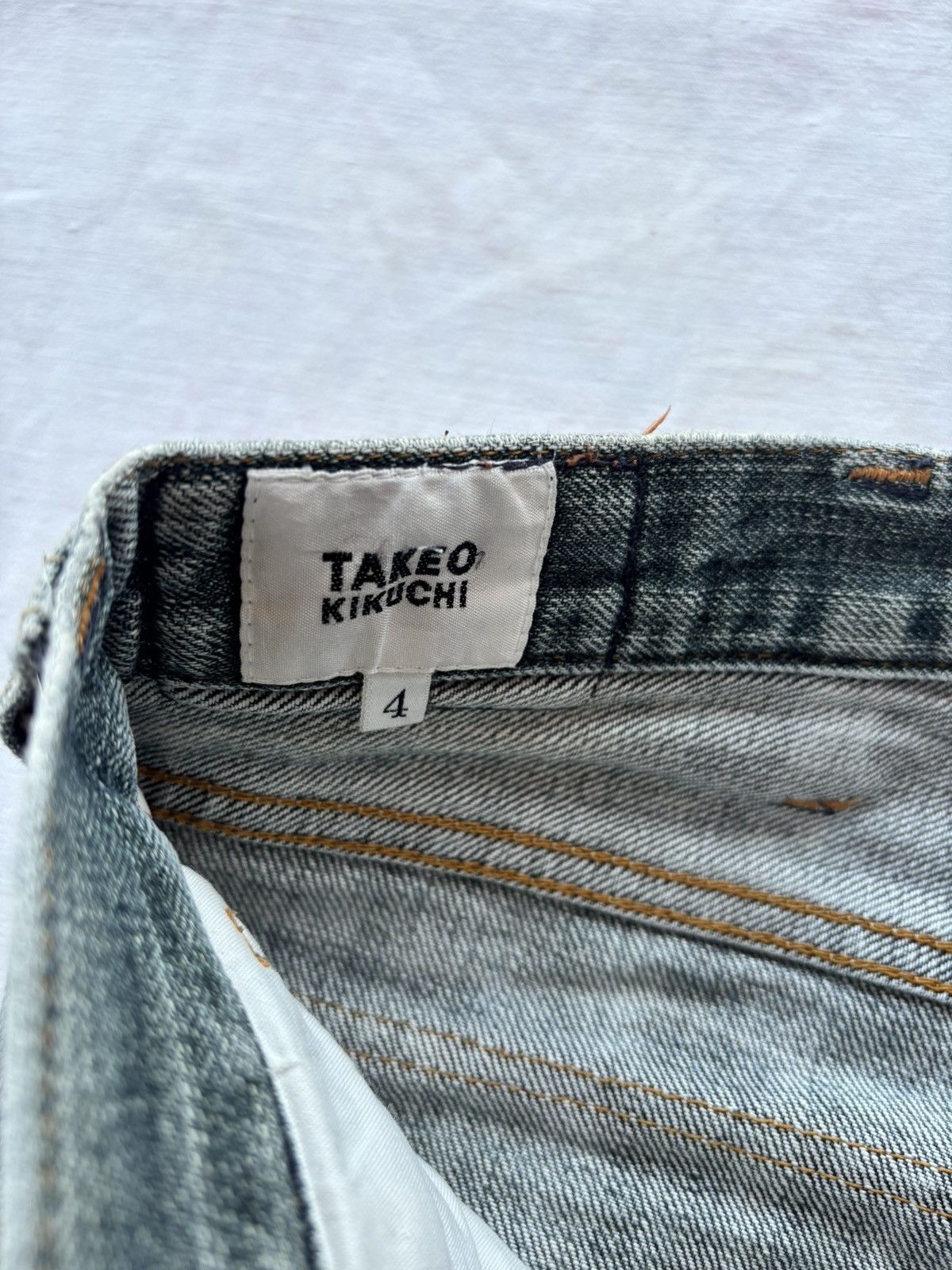 Takeo Kikuchi Vintage TAKEO KIKUCHI Distressed Denim Faded Jeans Size US 32 / EU 48 - 10 Thumbnail