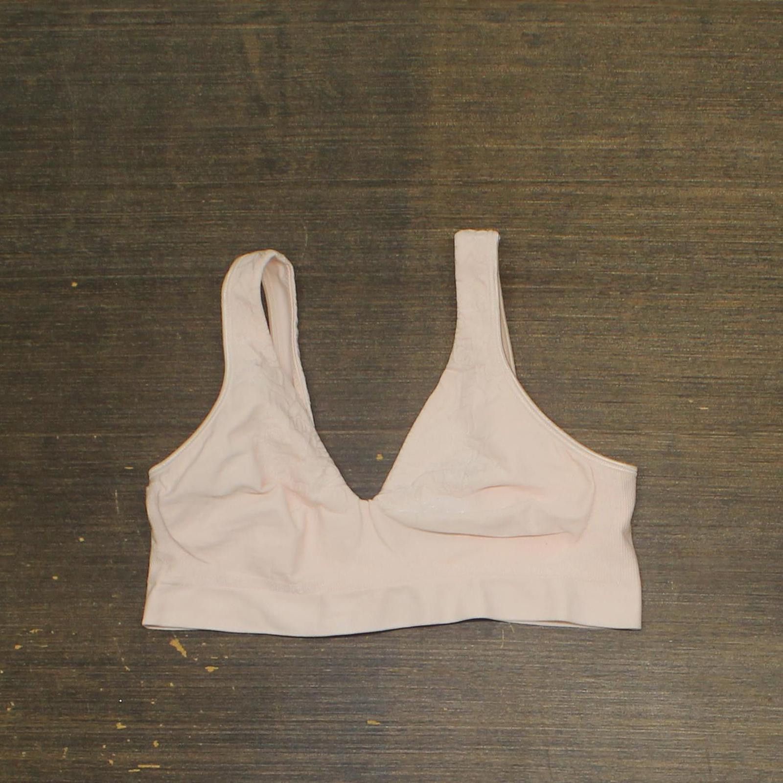 Balenciaga Bali Seamless 2-Ply Wireless Bra Light Buff Aztec Pink M, Women's