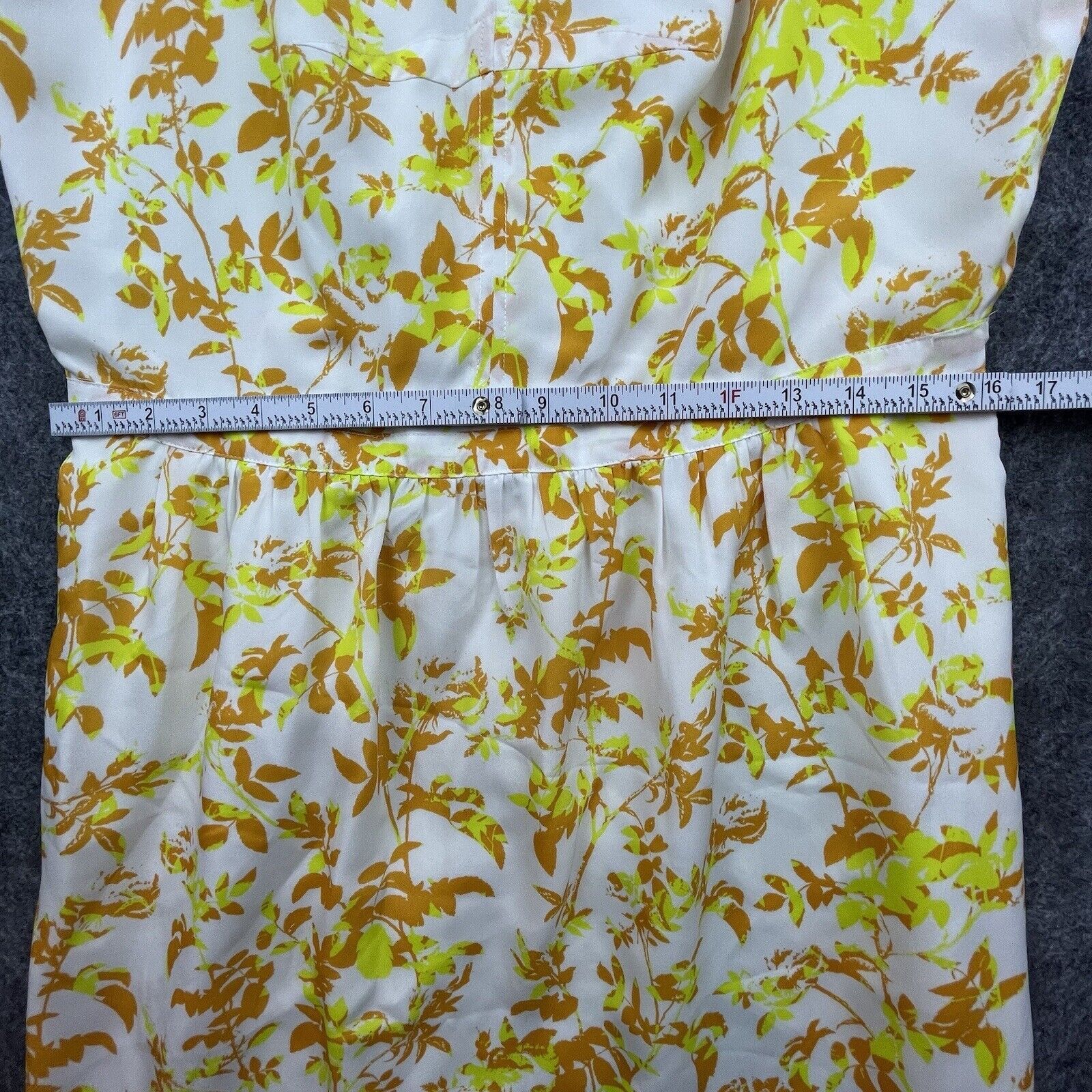 J.Crew J Crew Dress 14 Yellow Flowers Summer Lightweight Spring Size XL / US 12-14 / IT 48-50 - 7 Thumbnail