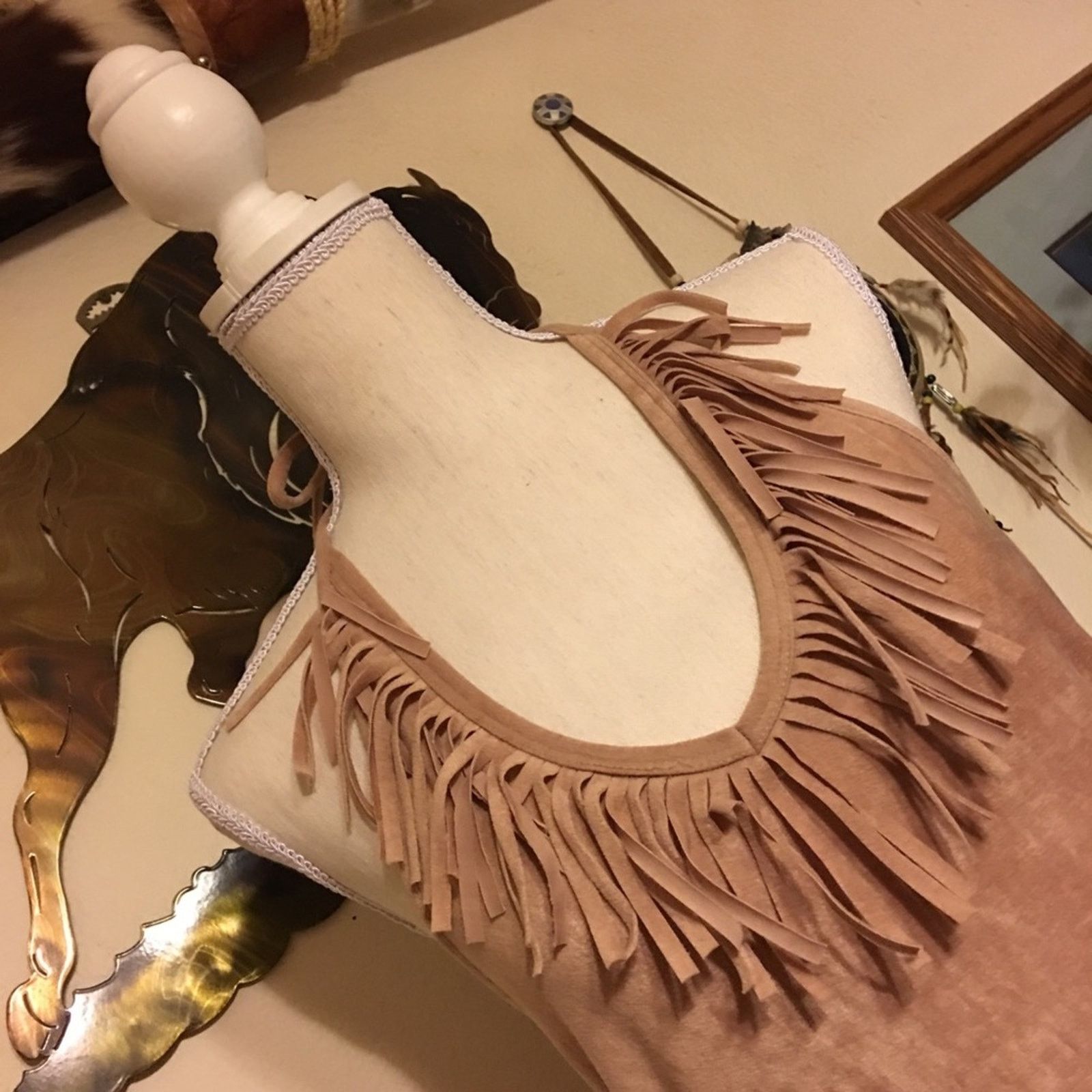 Vintage A Aubrey western style suede feel halter shrug set Size L / US 10 / IT 46 - 3 Thumbnail