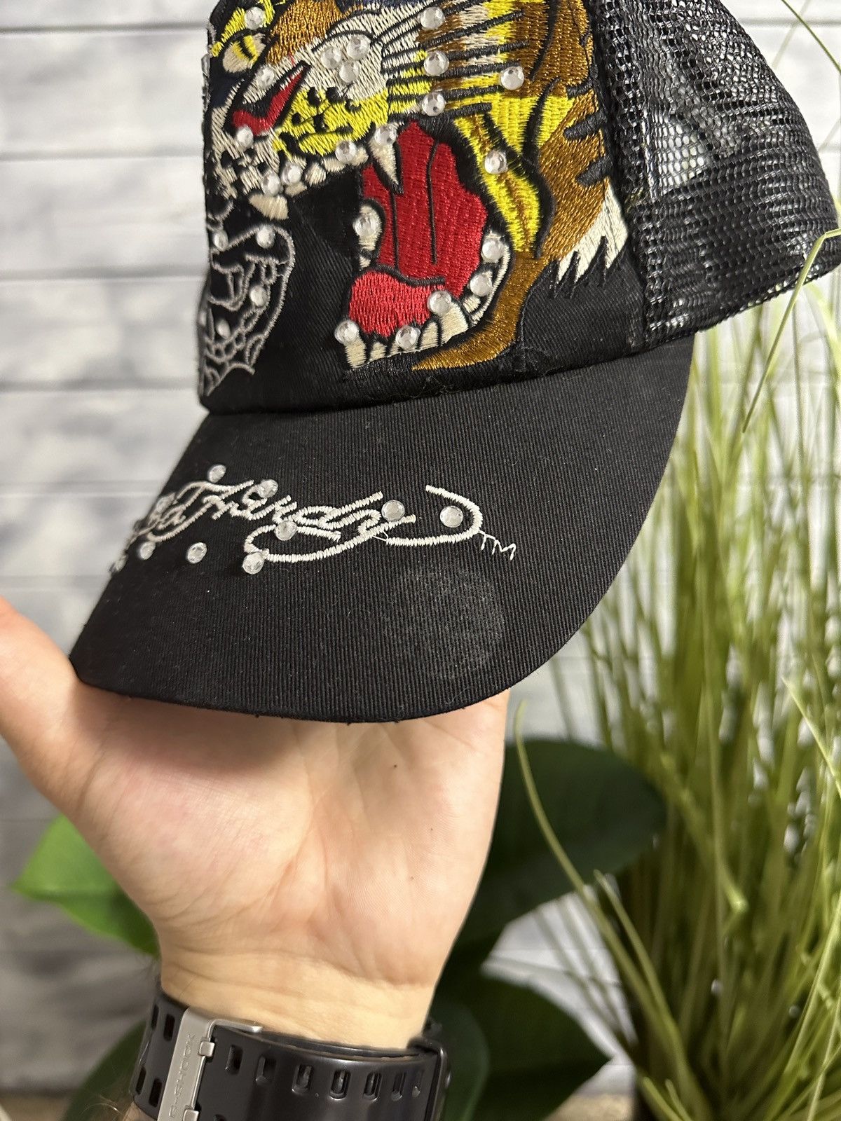 Ed Hardy Rare Vintage Cap Ed Hardy Tiger Logo Y2K Size ONE SIZE - 8 Thumbnail