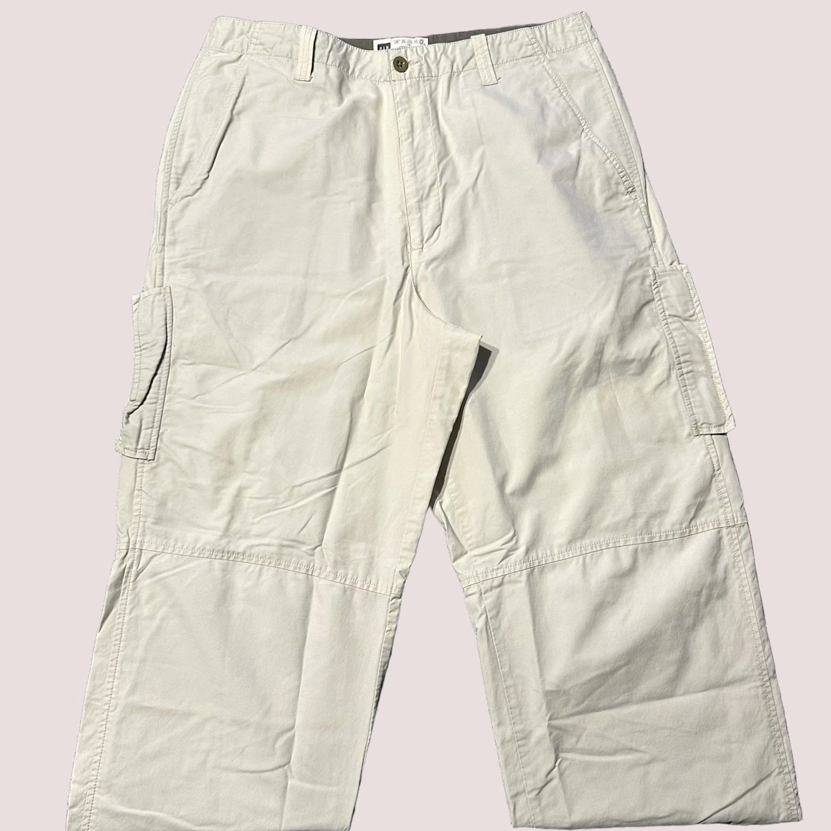 Gap VINTAGE Gap Pants Mens 34x32 Khaki Chino Khakis Straight Leg 34 Ivory 70% Cotton 30% Nylon Size US 34 / EU 50 - 1 Thumbnail