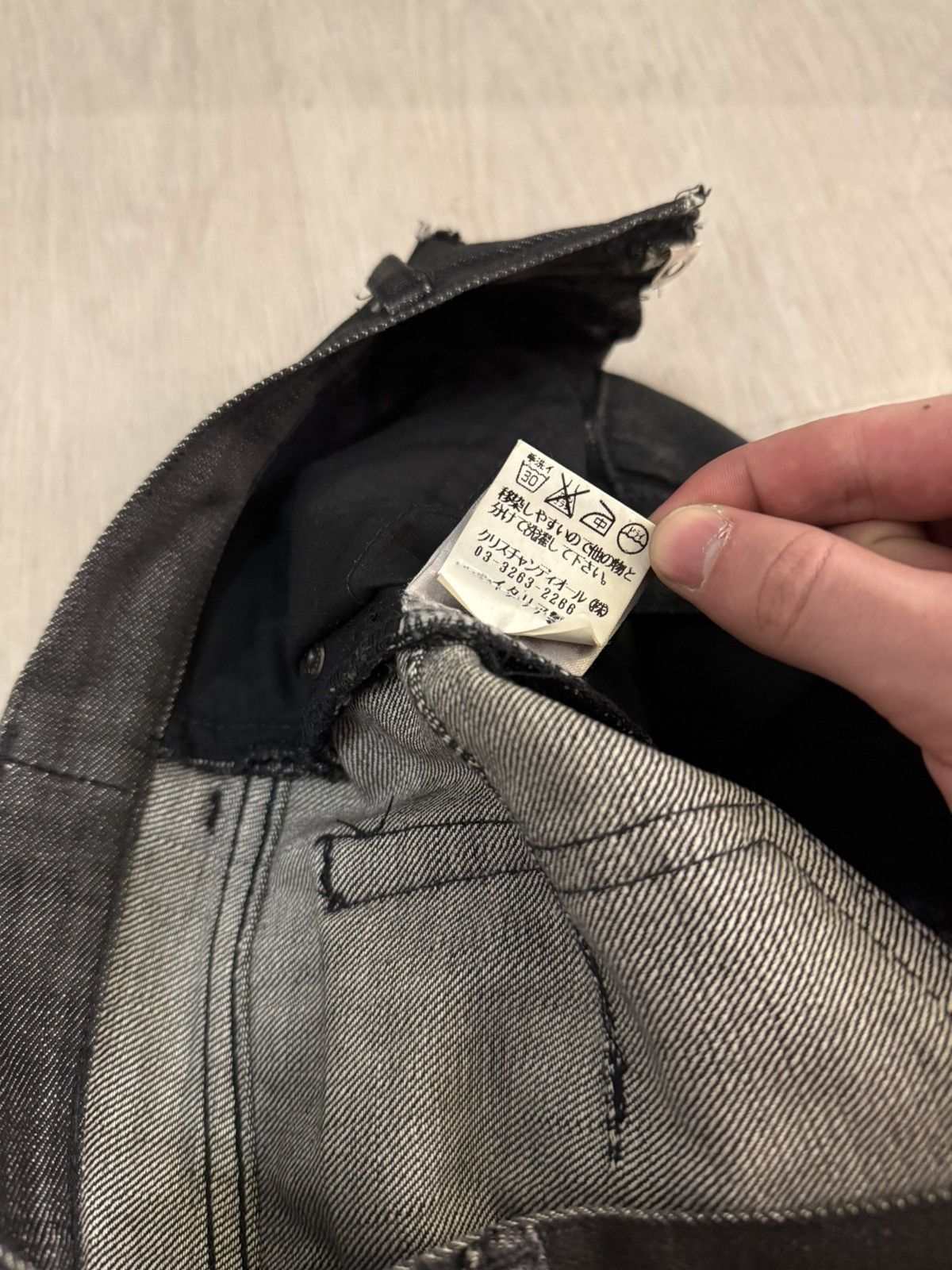 Dior Dior SS04 Hedi Slimane "Strip" Waxed Denim Size US 29 - 8 Thumbnail