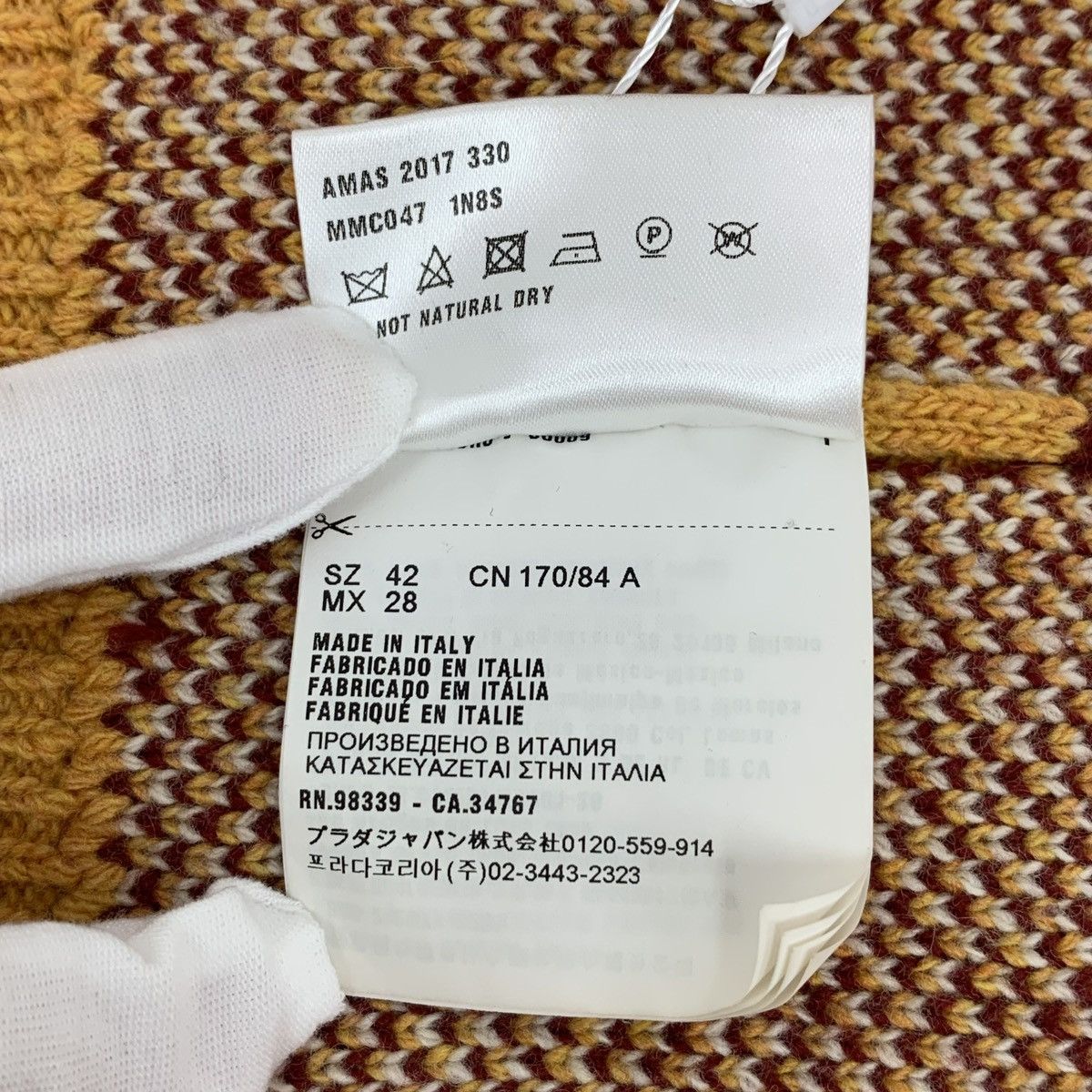 Miu Miu Miu Miu Brown Plaid Wool V-Neck Single-Breasted Cardigan Size M / US 6-8 / IT 42-44 - 7 Thumbnail