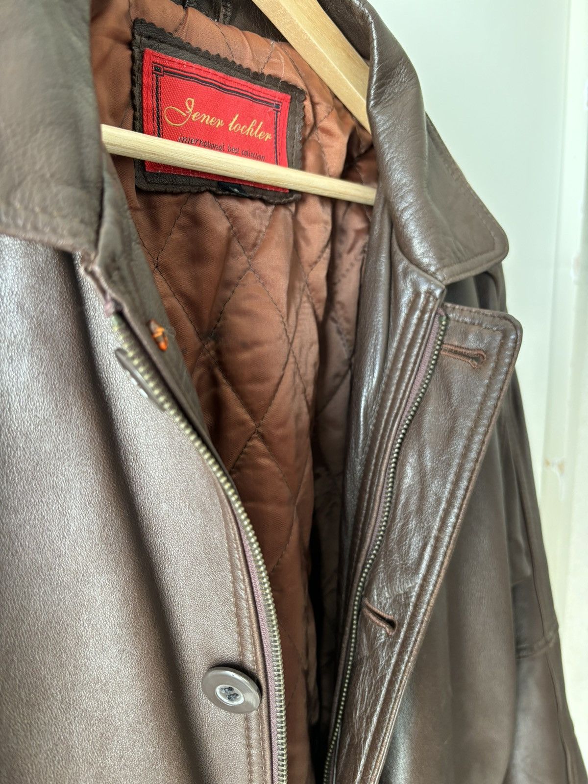 Japanese Brand × Vintage Vintage Brown Leather Coat Size US S / EU 44-46 / 1 - 4 Thumbnail