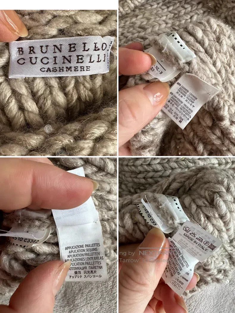 Brunello Cucinelli Brunello Cucinelli Sequin Cashmere Blend Sweater Size S / US 4 / IT 40 - 8 Thumbnail
