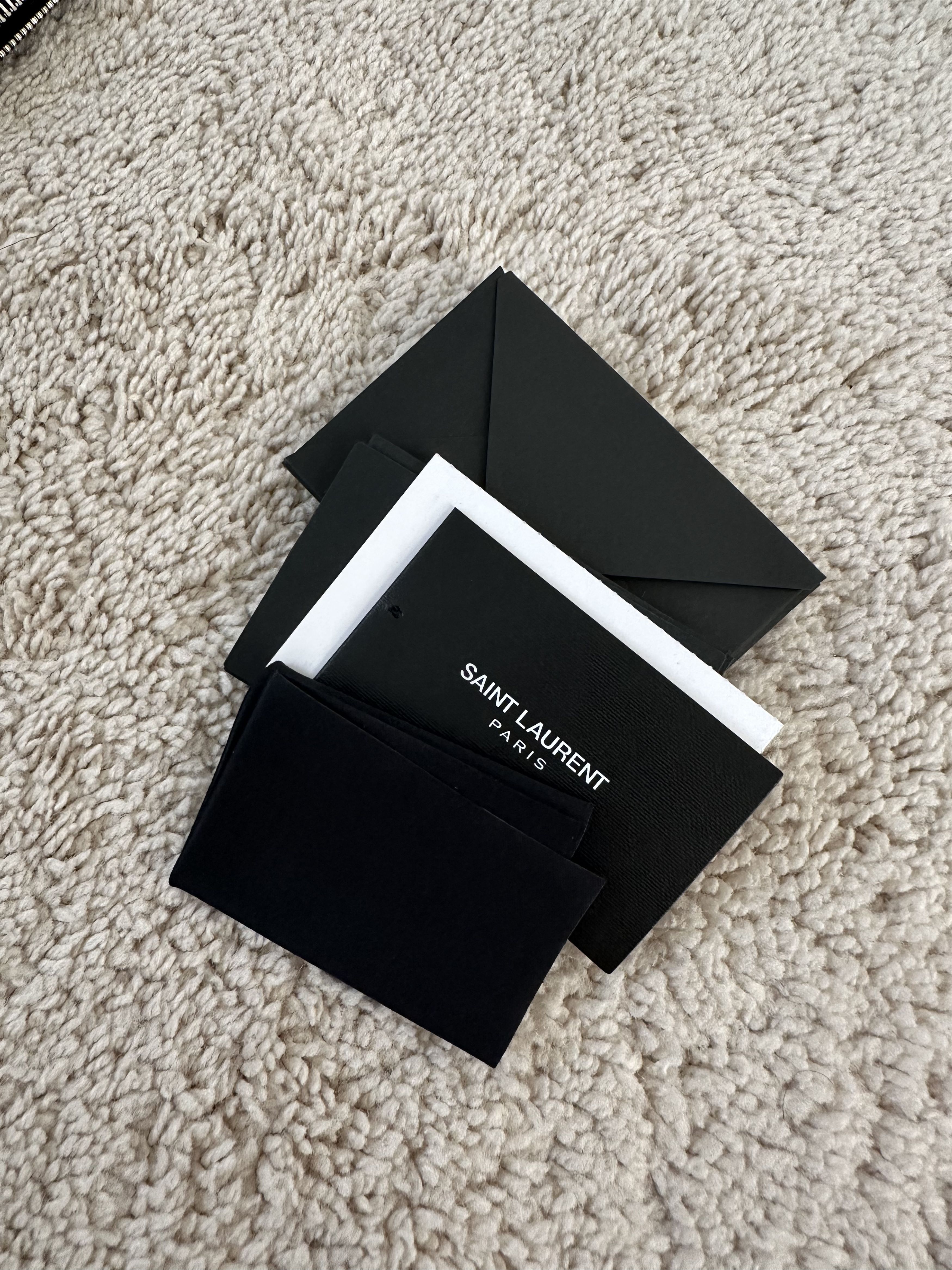 Saint Laurent Paris Saint Laurent Black Leather YSL Monogram Pouch Size ONE SIZE - 7 Thumbnail