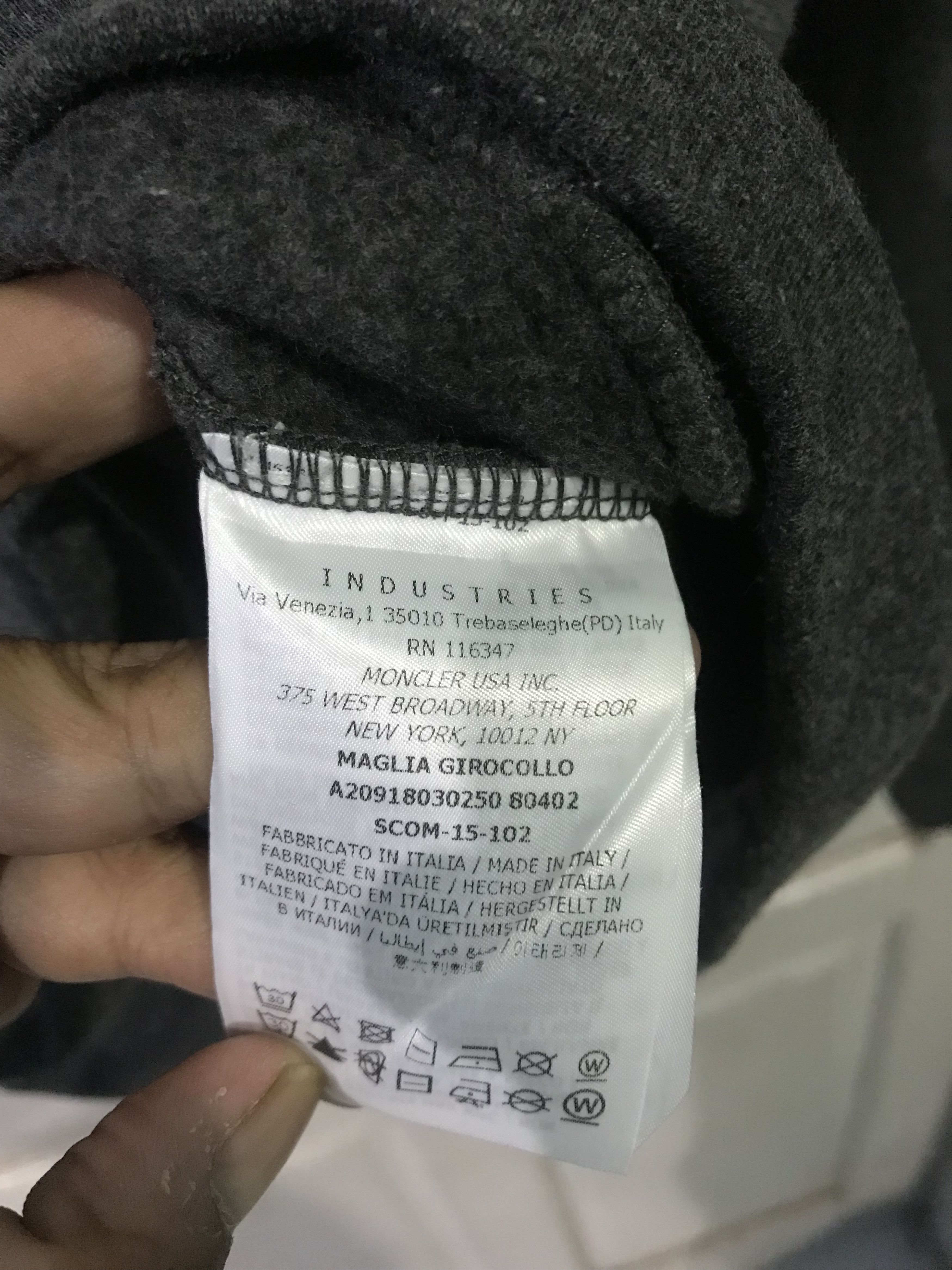 Moncler Moncler maglia girocollo 52 logo sweatshirt grey Size US M / EU 48-50 / 2 - 6 Thumbnail