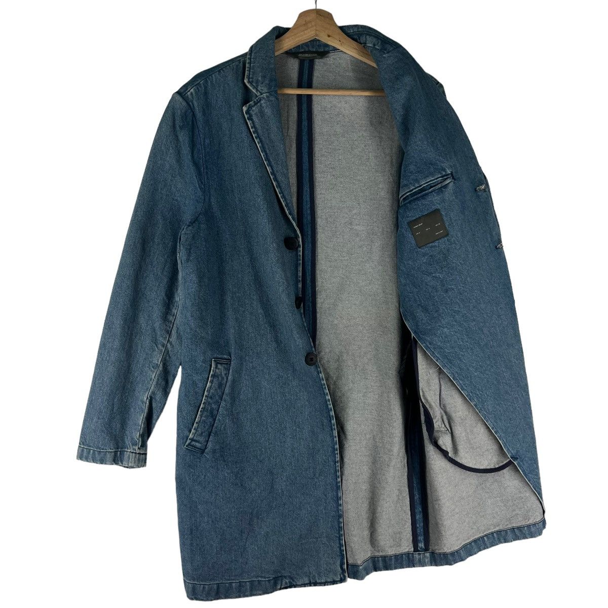 Japanese Brand 🔥Vintage Denim Double Breast Jacket Zaraman Issey Miyake Size US M / EU 48-50 / 2 - 8 Thumbnail