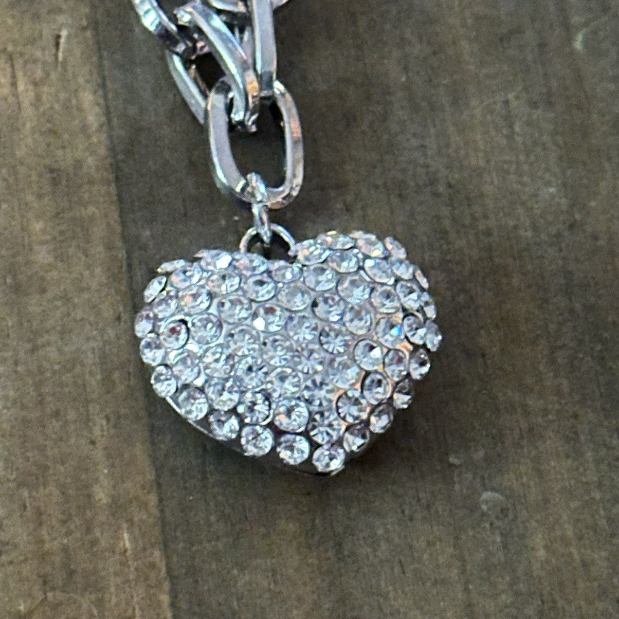 Other Colorful link paved heart pendant necklace Size ONE SIZE - 4 Thumbnail