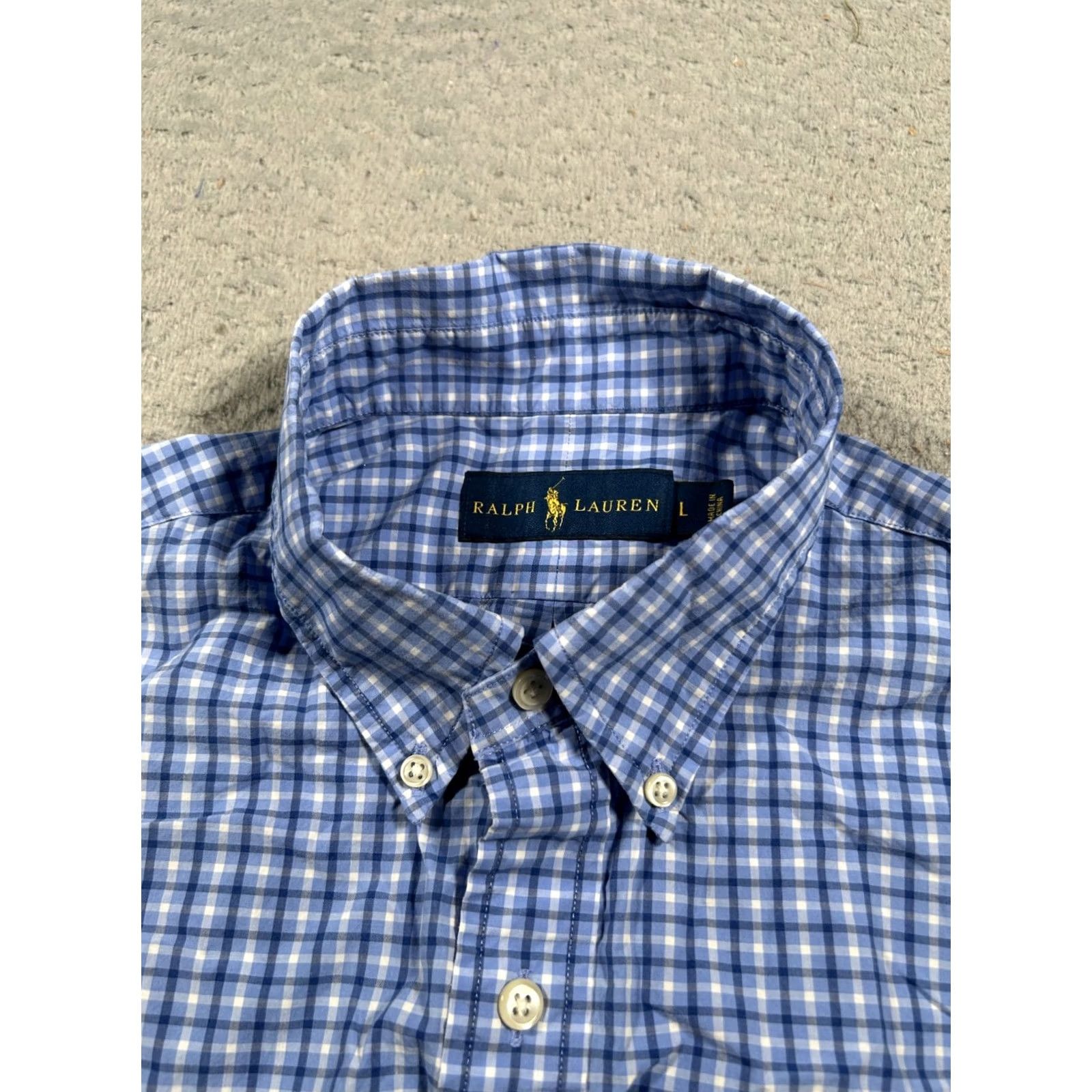 Ralph Lauren Ralph Lauren Shirt Mens Large Blue Check Pony Logo Split Pleated Button Down Size US L / EU 52-54 / 3 - 4 Thumbnail