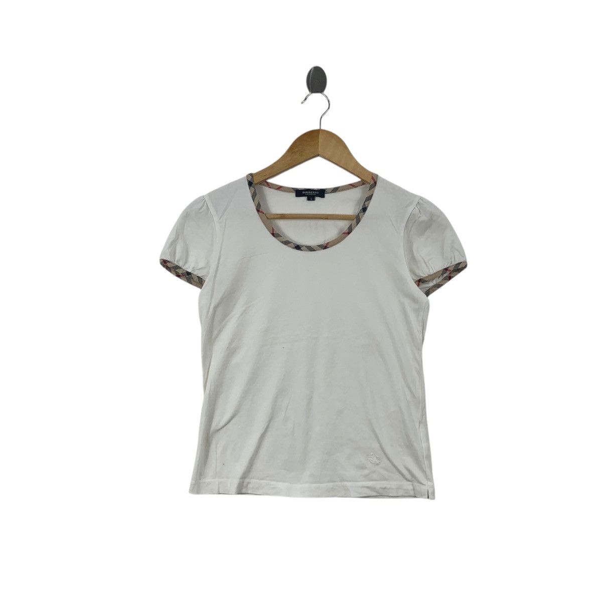 Burberry BURBERRY LONDON Nova Checks Twin Tipped Tee Shirt Top Size XXS / US 00 / IT 34 - 1 Thumbnail