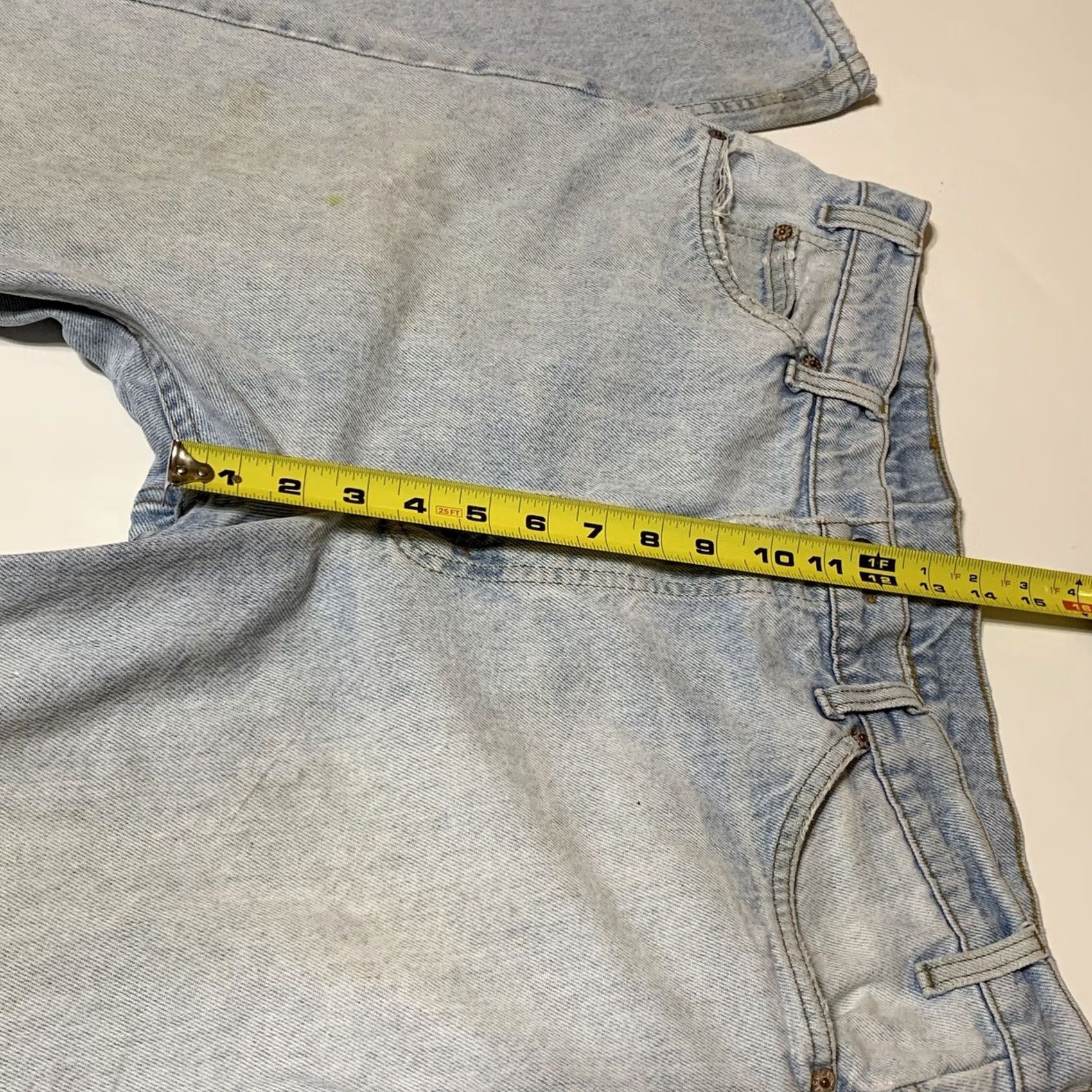Levi's VINTAGE Levi's 505 Jeans Mens Regular Fit Blue Distressed Orange Tab 36x33 Straight Belts Loops USA 80s 90s Mens Size US 36 / EU 52 - 5 Thumbnail