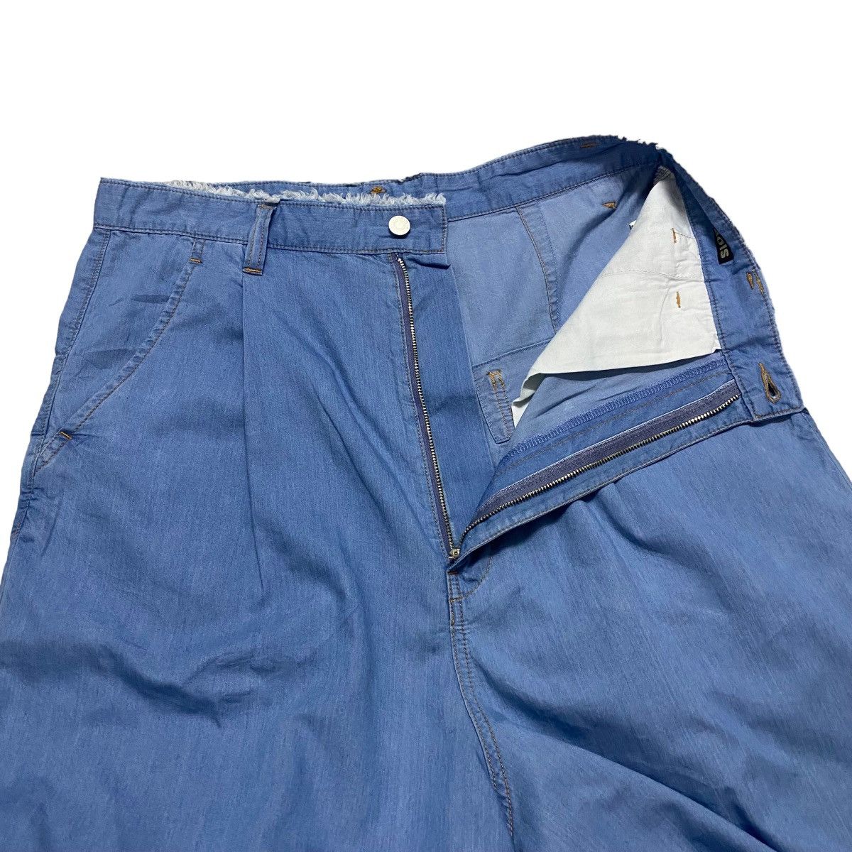Frapbois Japanese Brand FRAPBOIS Denim Baggy Wide Cropped Pants Size US 34 / EU 50 - 10 Thumbnail